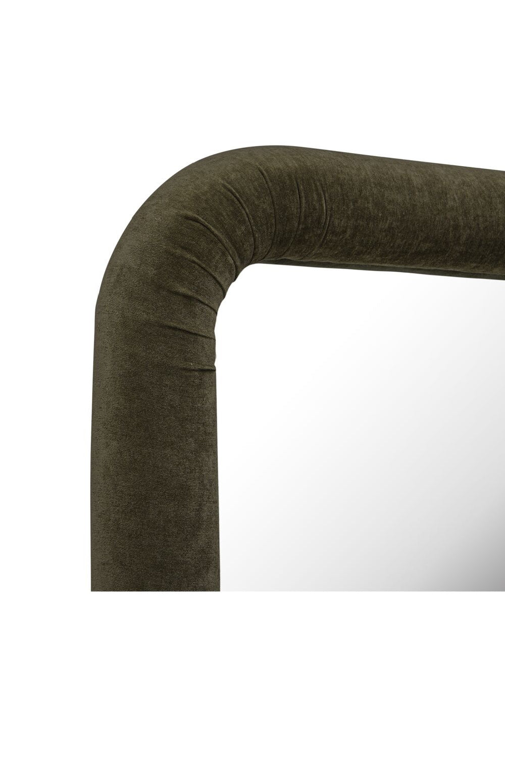 Modern European furniture - Ruched Upholstered Floor Mirror - www.oroa.com | Oroa.com