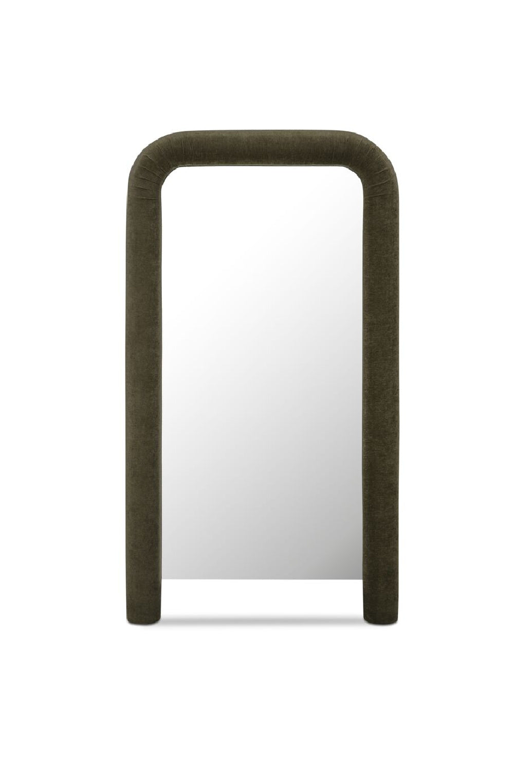 Modern European furniture - Ruched Upholstered Floor Mirror - www.oroa.com | Oroa.com