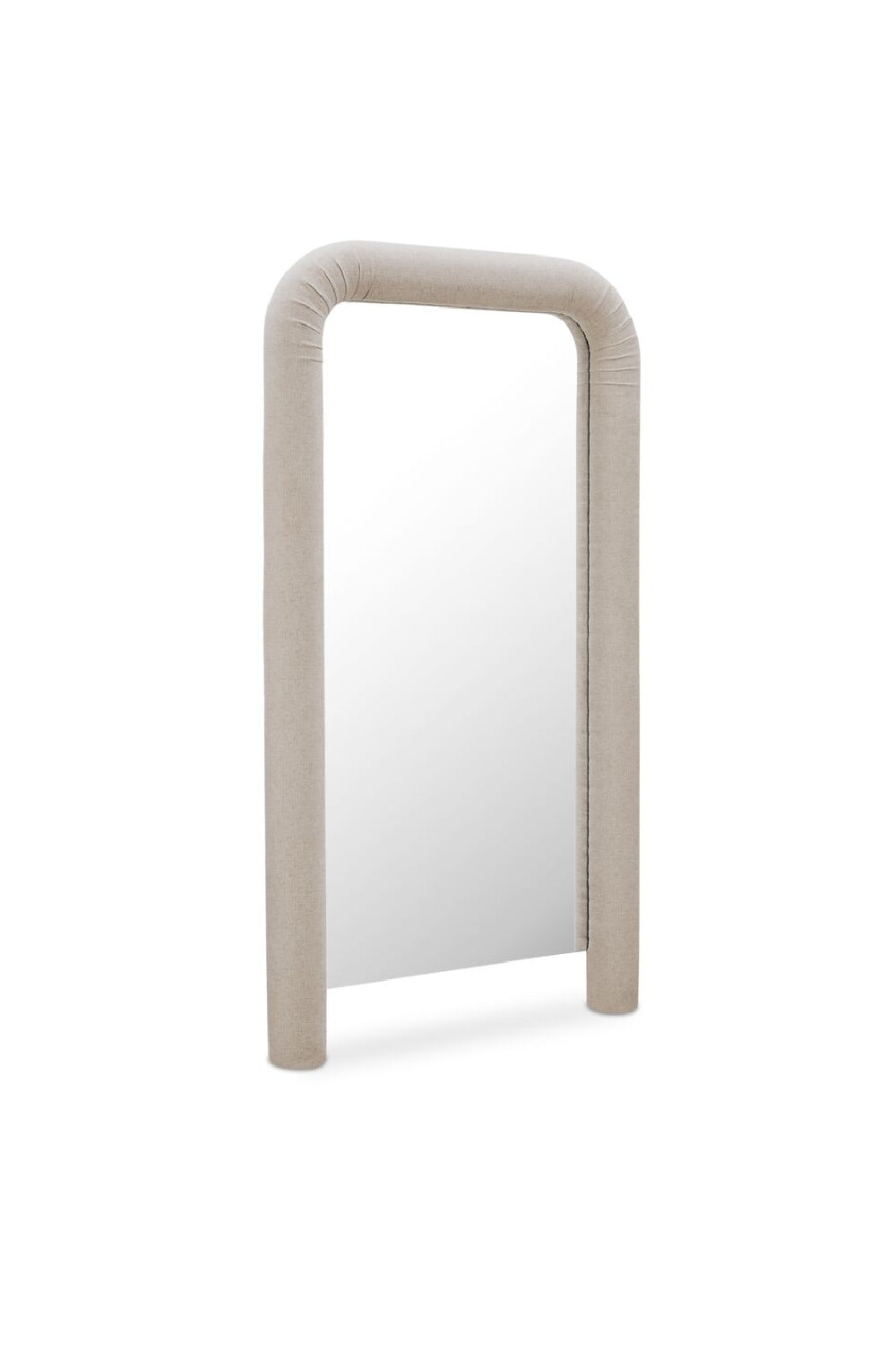 Modern European furniture - Ruched Upholstered Floor Mirror - www.oroa.com | Oroa.com