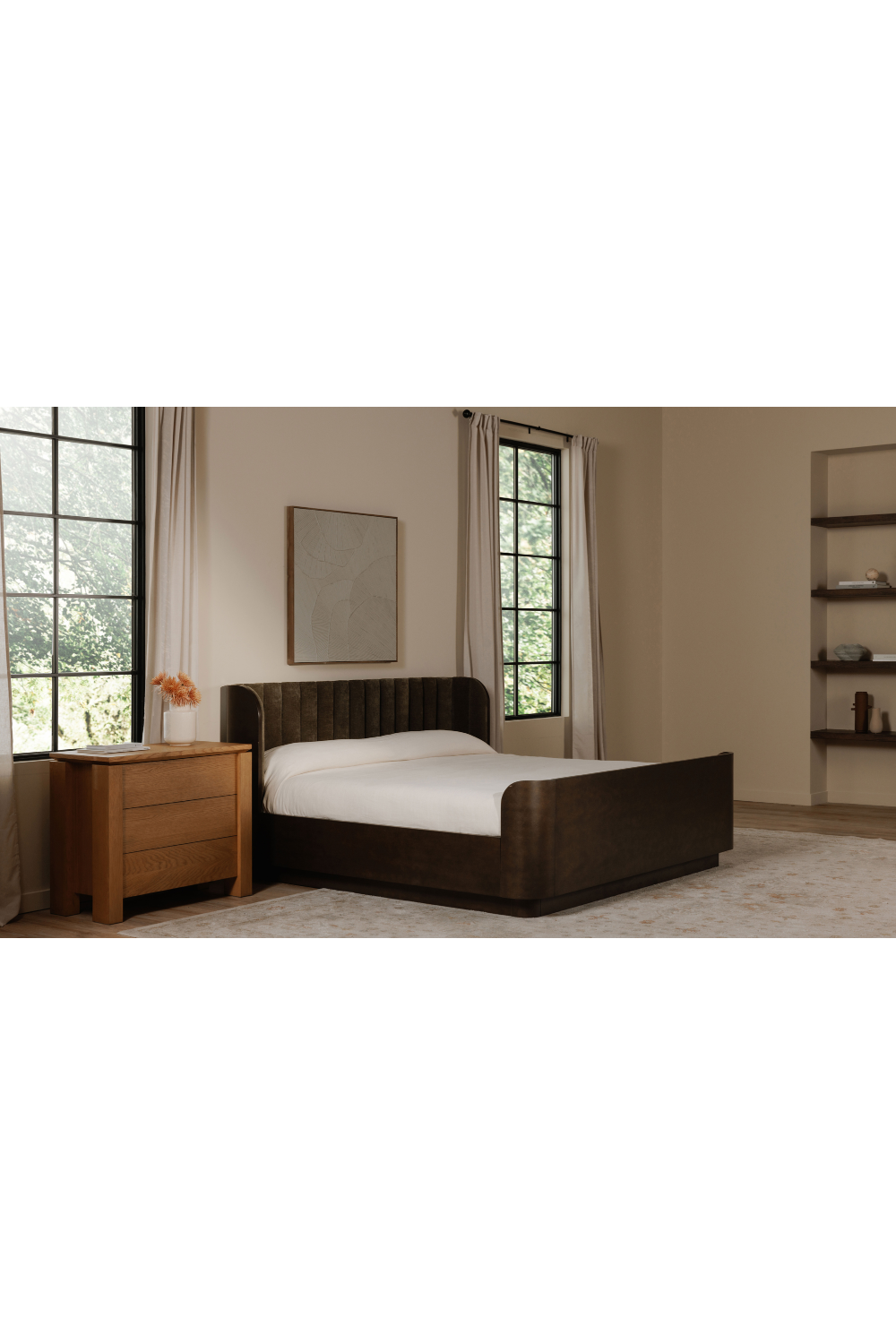 Modern European furniture - Oak Rustic 2-Drawer Nightstand - www.oroa.com | Oroa.com