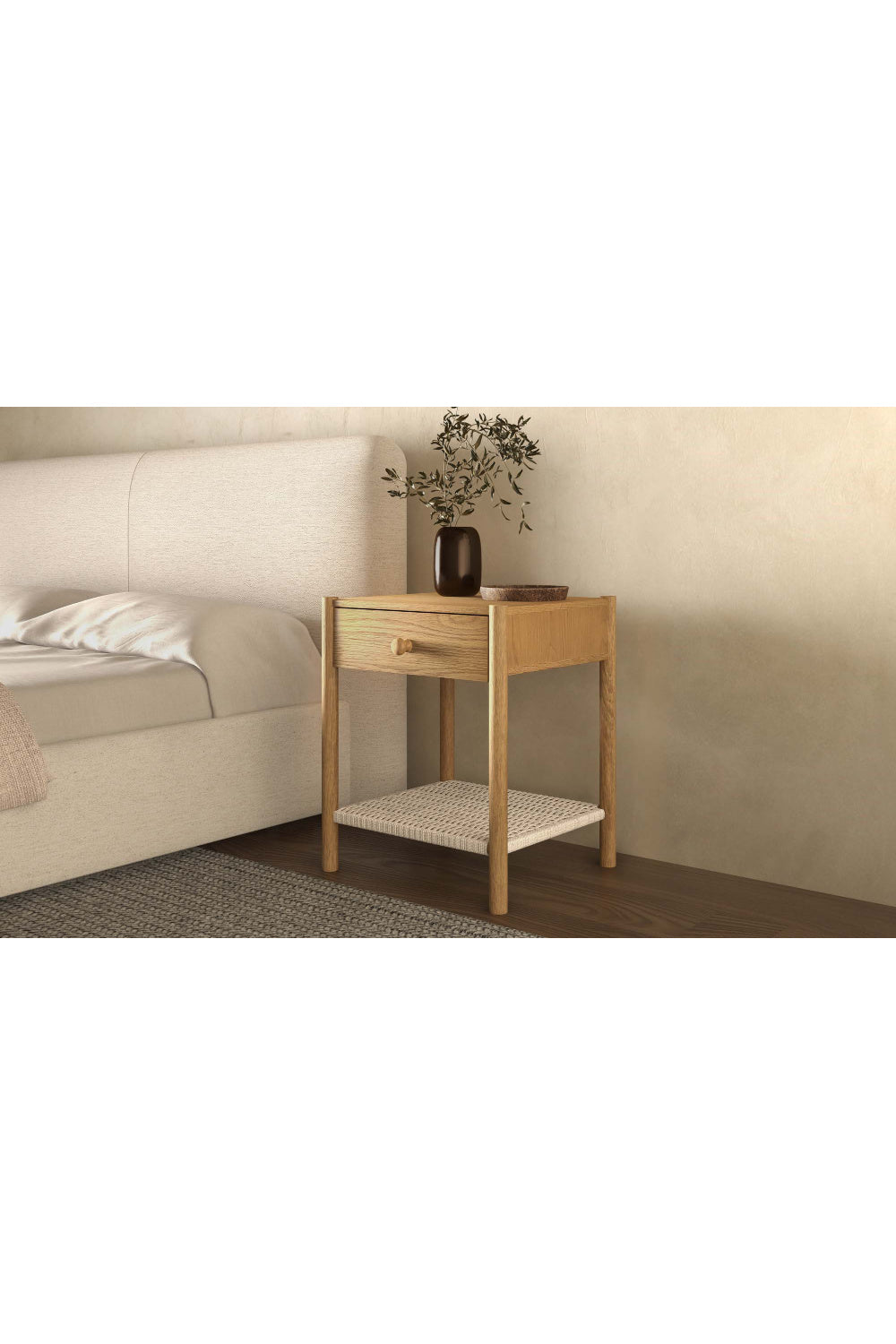 Modern European furniture - Woven Rope Accent Nightstand - www.oroa.com | Oroa.com
