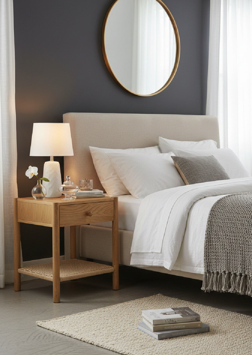 Modern European furniture - Woven Rope Accent Nightstand - www.oroa.com | Oroa.com