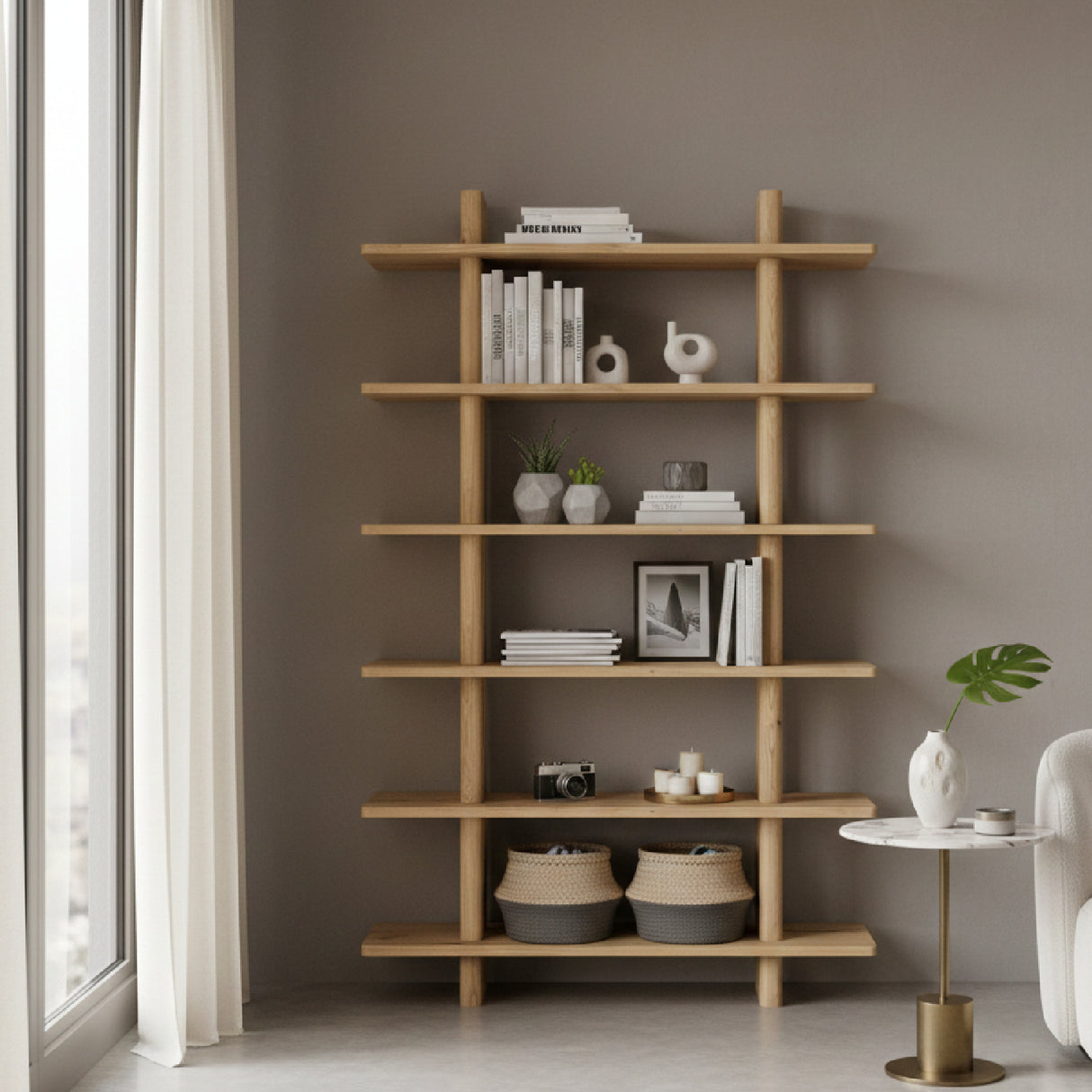 Modern European furniture - Modern Oak Display Bookcase - www.oroa.com | Oroa.com