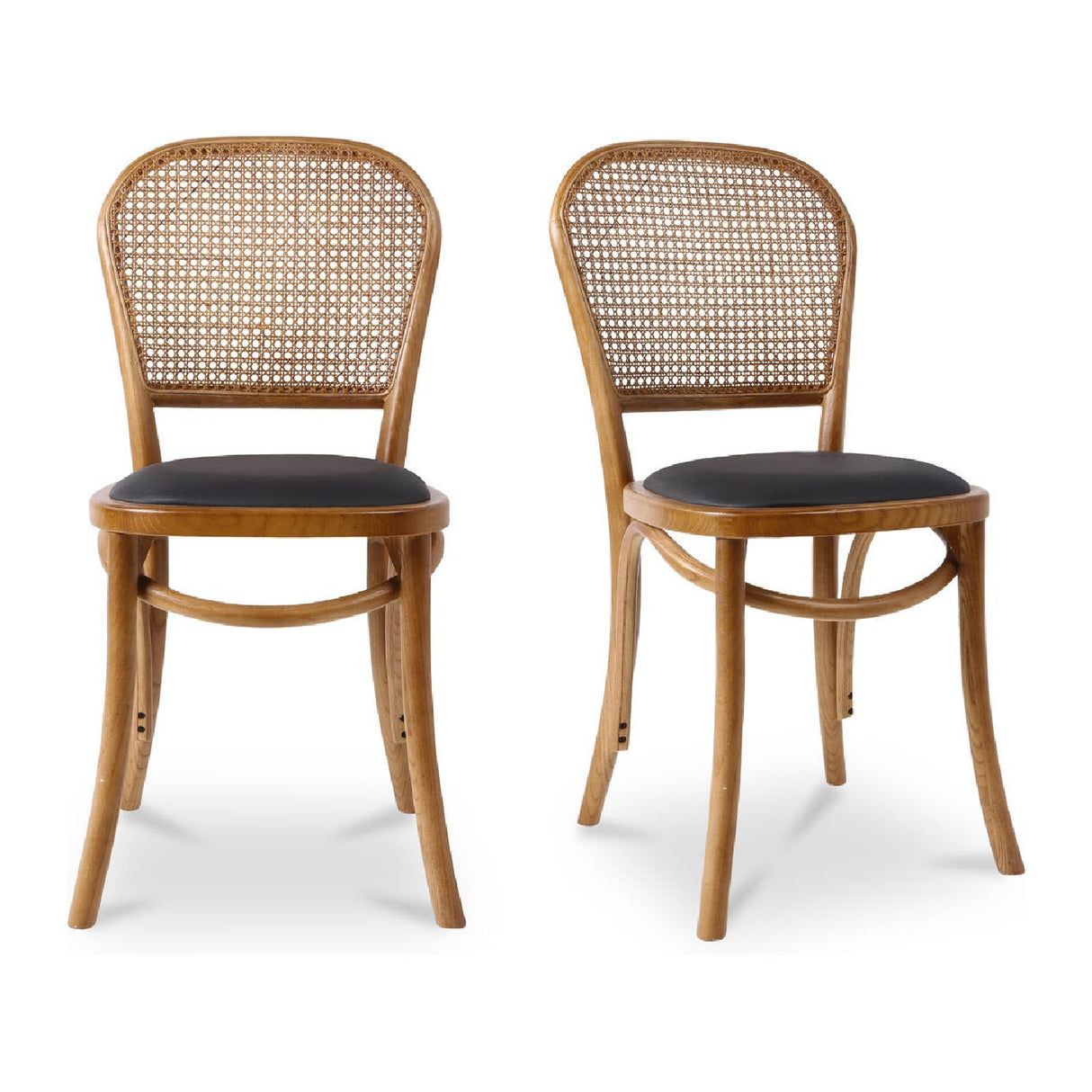Modern European furniture - Elm-Framed Rattan Dining Chairs (2) - www.oroa.com | Oroa.com