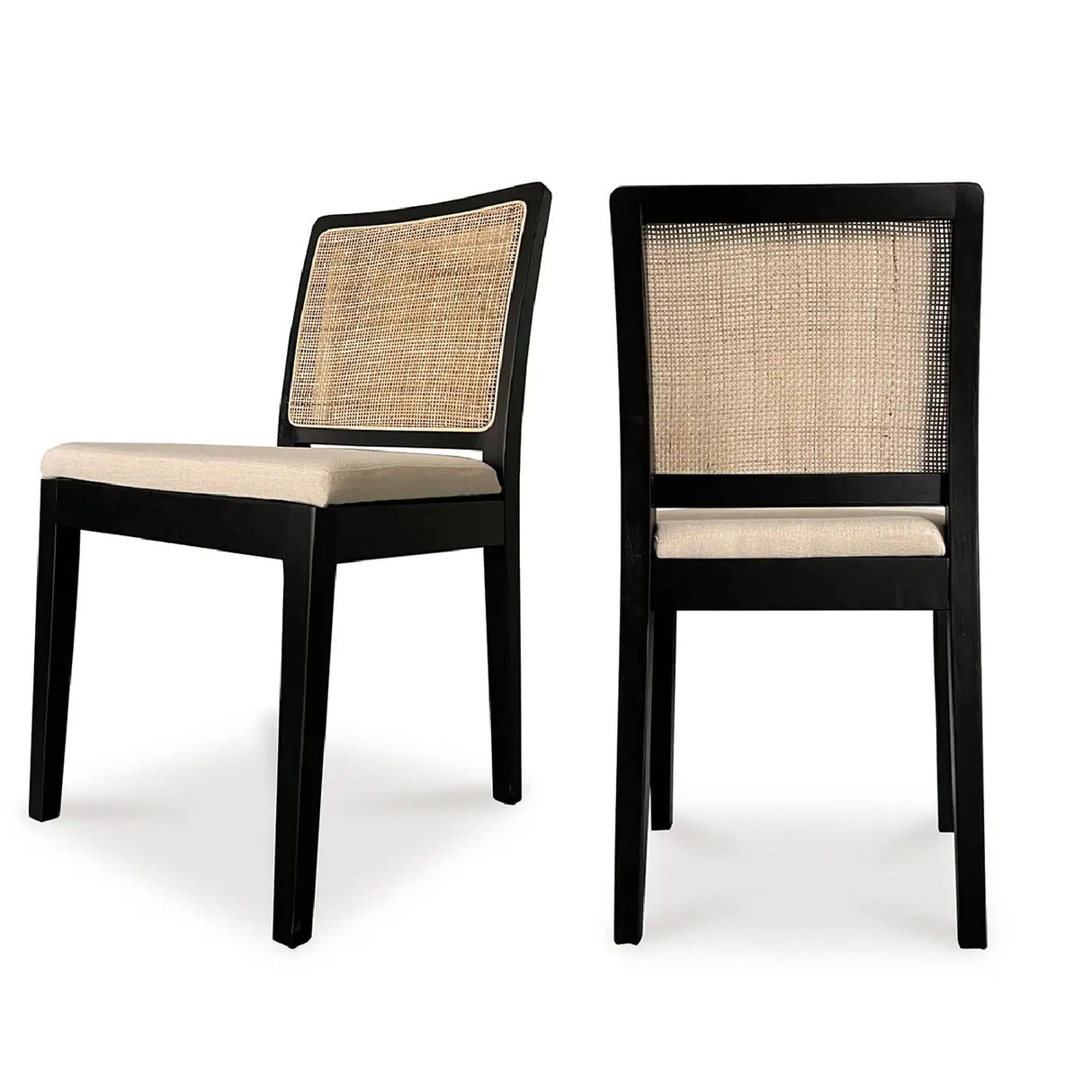 Modern European furniture - Rattan-Back Dining Chair Set (2) - www.oroa.com | Oroa.com