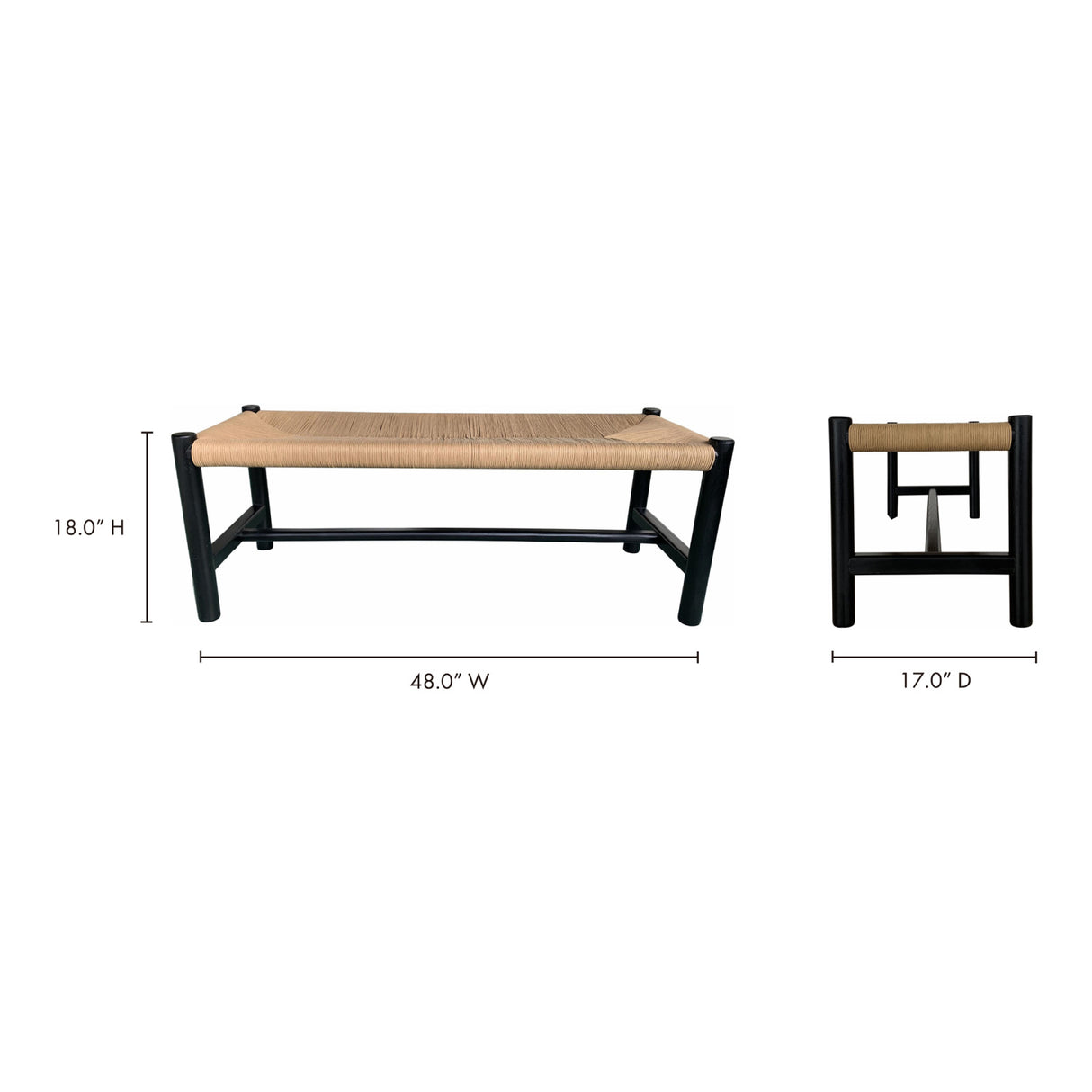 Modern European furniture - Woven Fibers Bench - www.oroa.com | Oroa.com