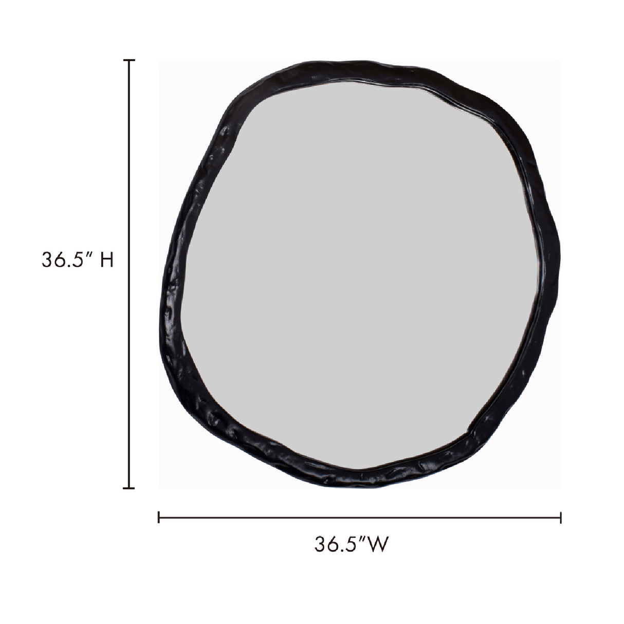Modern European furniture - Organic-Shaped Aluminum Mirror - www.oroa.com | Oroa.com