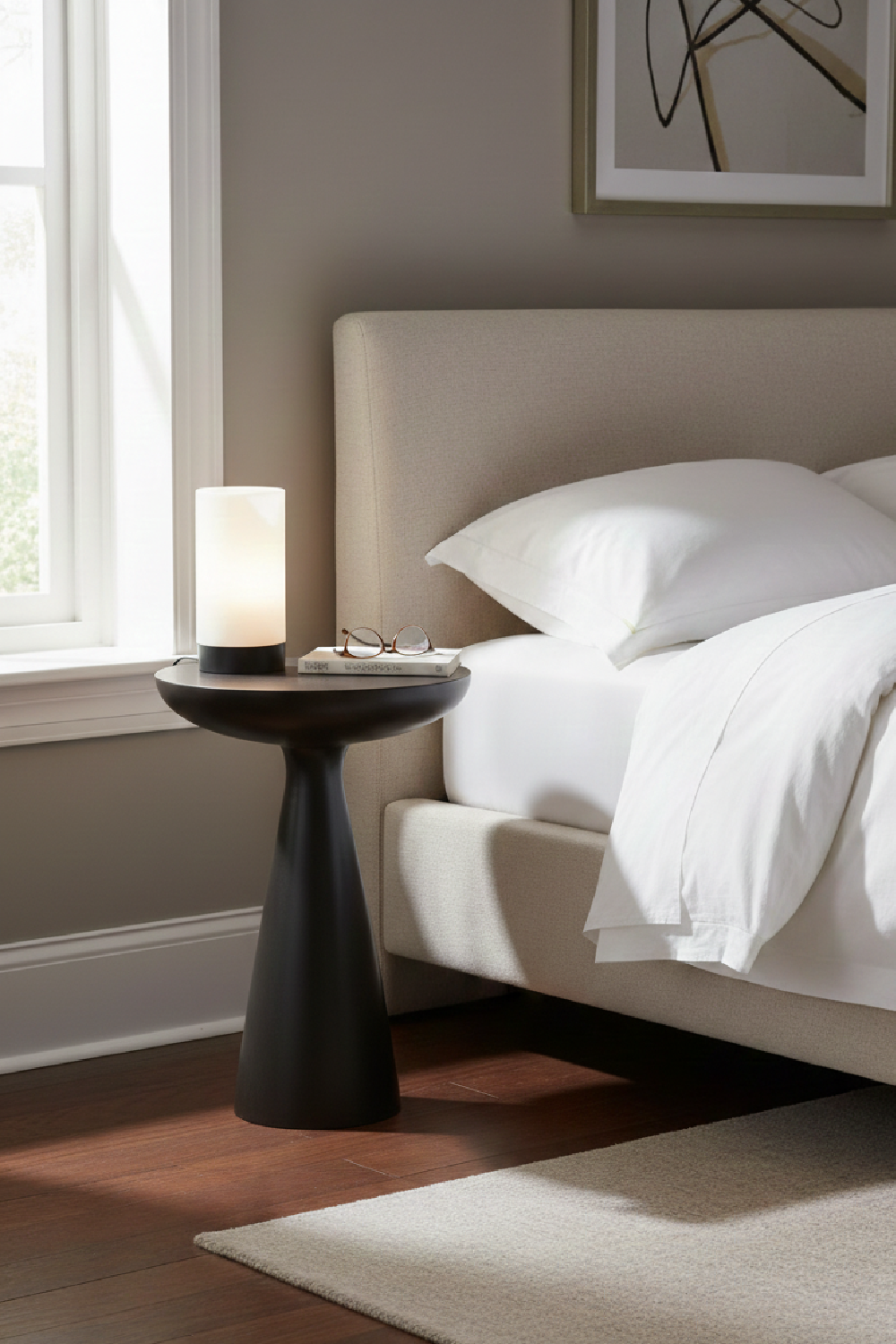 Modern European furniture - Deep Bronze Round Side Table - www.oroa.com | Oroa.com