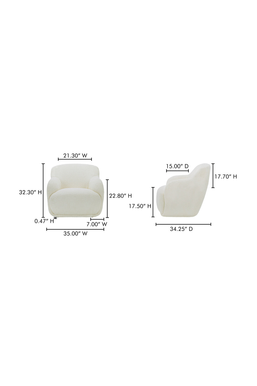 Modern European furniture - Chunky Upholstered Lounge Chair - www.oroa.com | Oroa.com
