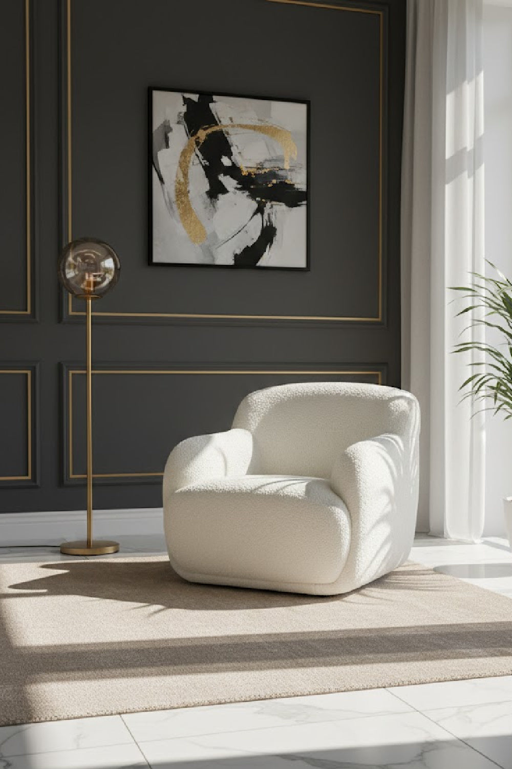 Modern European furniture - Chunky Upholstered Lounge Chair - www.oroa.com | Oroa.com