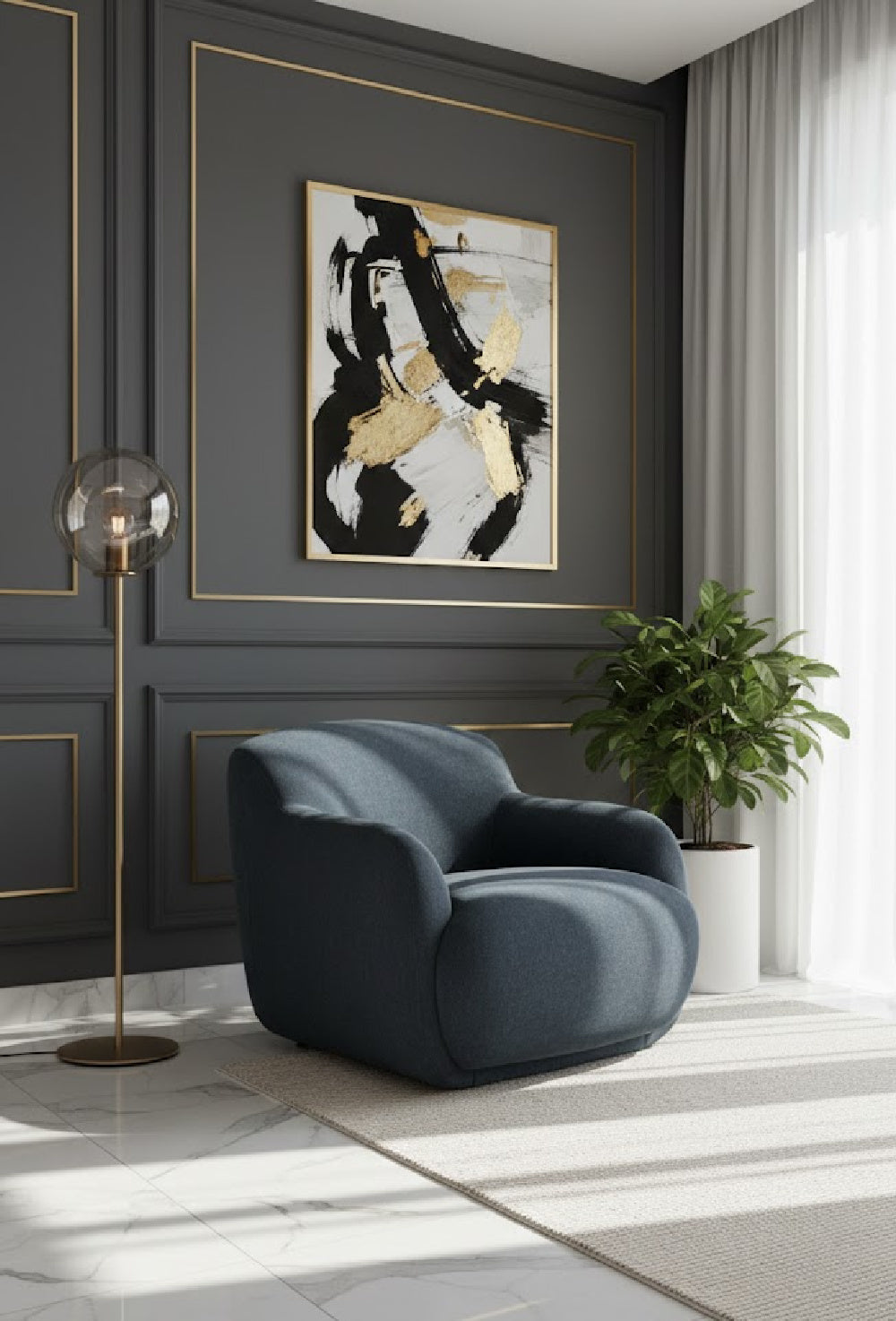 Modern European furniture - Chunky Upholstered Lounge Chair - www.oroa.com | Oroa.com