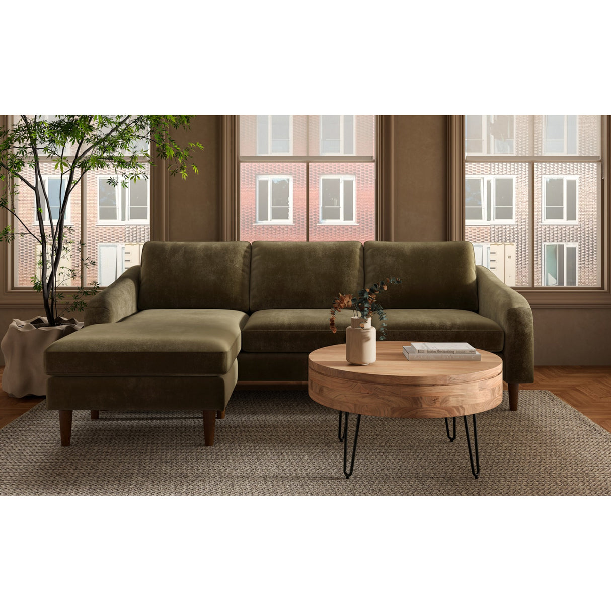 Modern European furniture - Fabric Sectional Sofa - www.oroa.com | Oroa.com