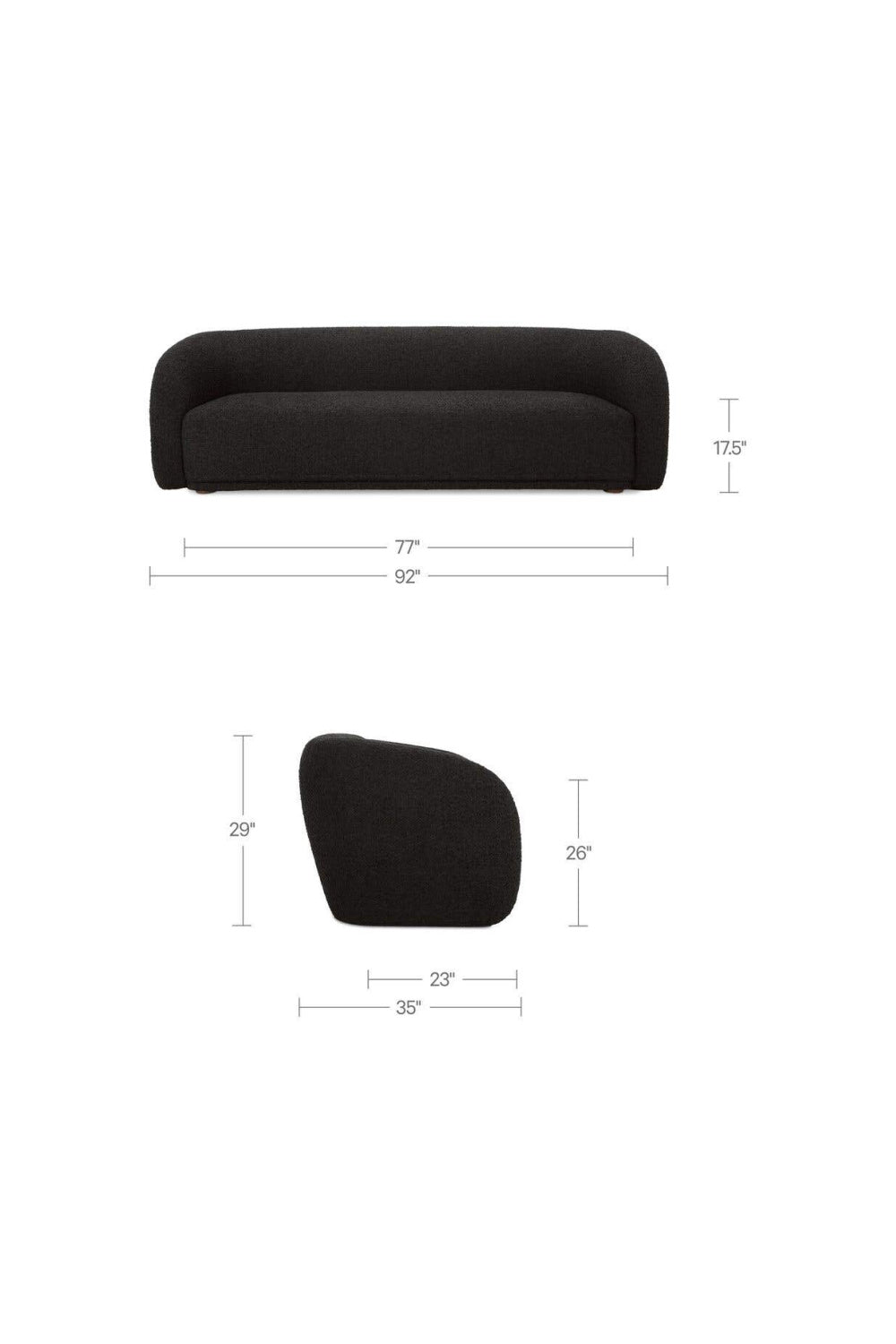 Modern European furniture - Curved Back Sofa - www.oroa.com | Oroa.com