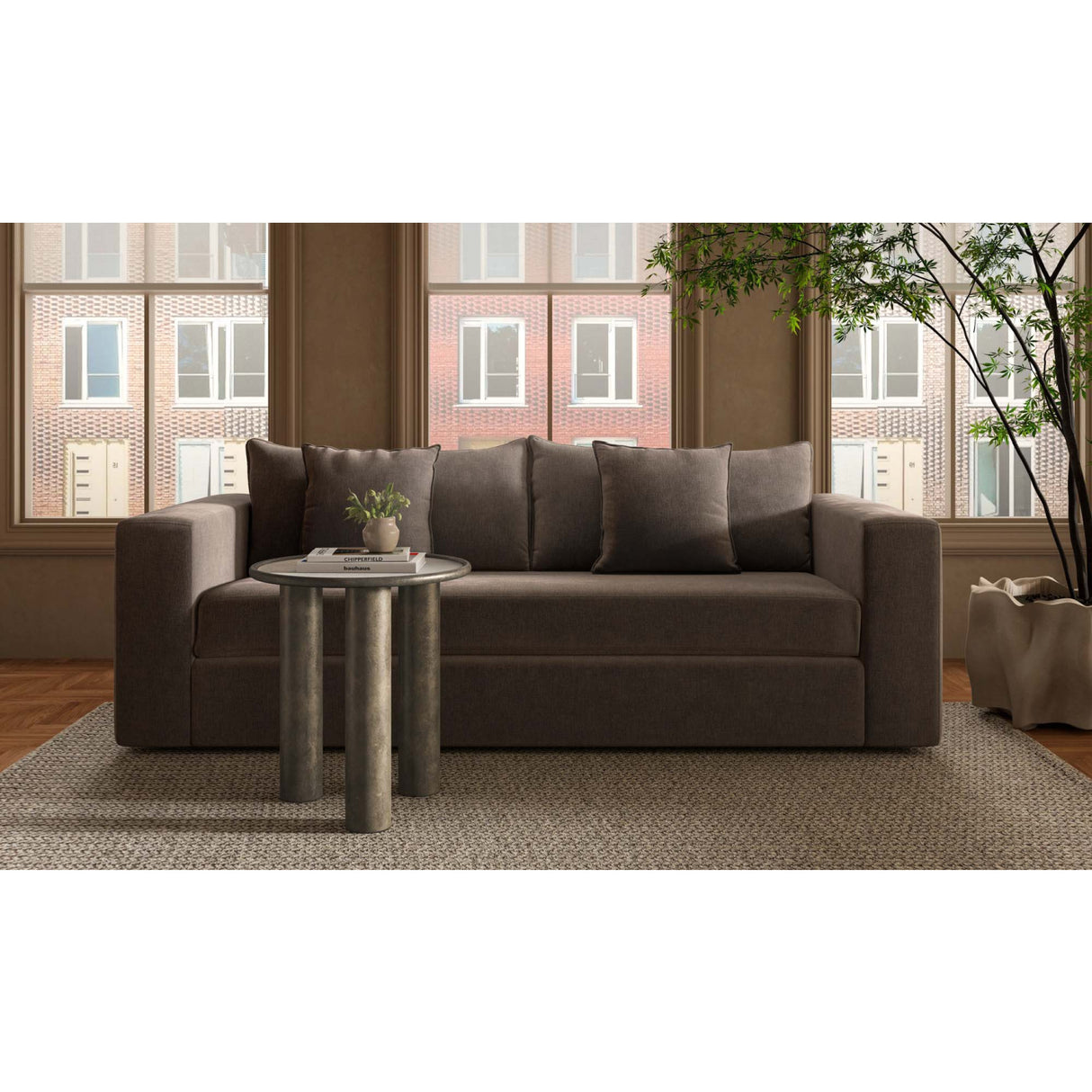 Modern European furniture - Dark Upholstered Sleeper Sofa - www.oroa.com | Oroa.com