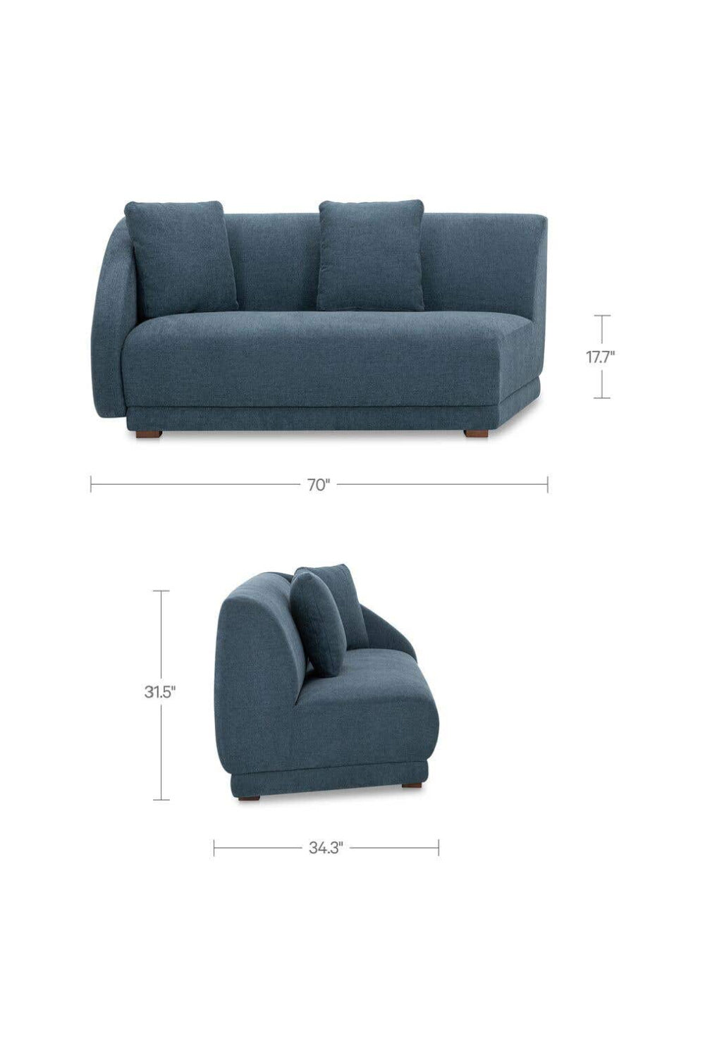 Modern European furniture - Blue Modular Lounge Chair - www.oroa.com | Oroa.com