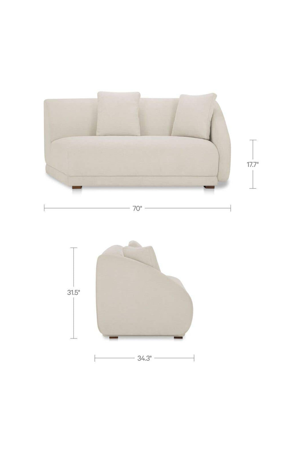 Modern European furniture - Gray Modular Lounge Chair - www.oroa.com | Oroa.com