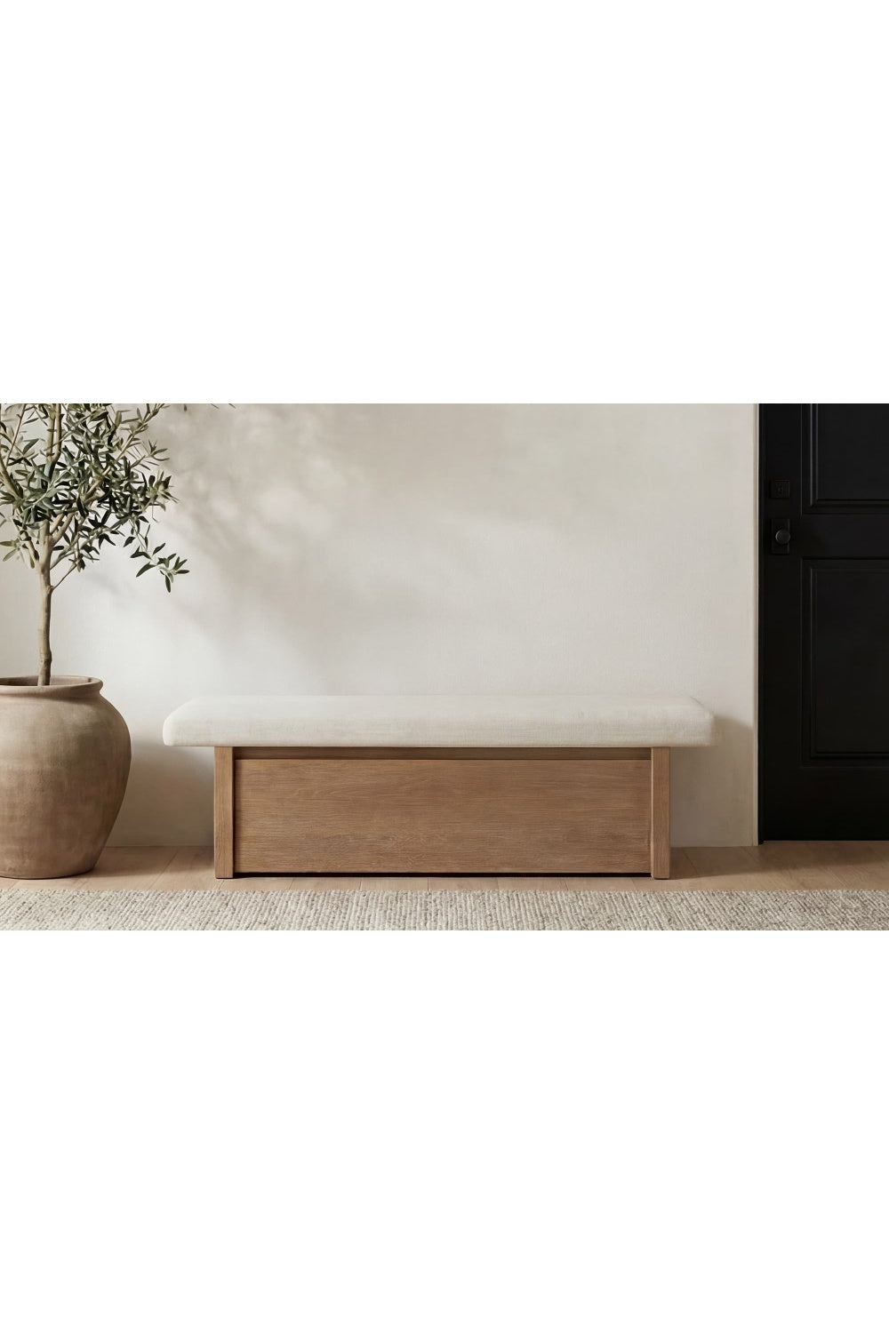 Modern European furniture - Chenille Storage Bench - www.oroa.com | Oroa.com