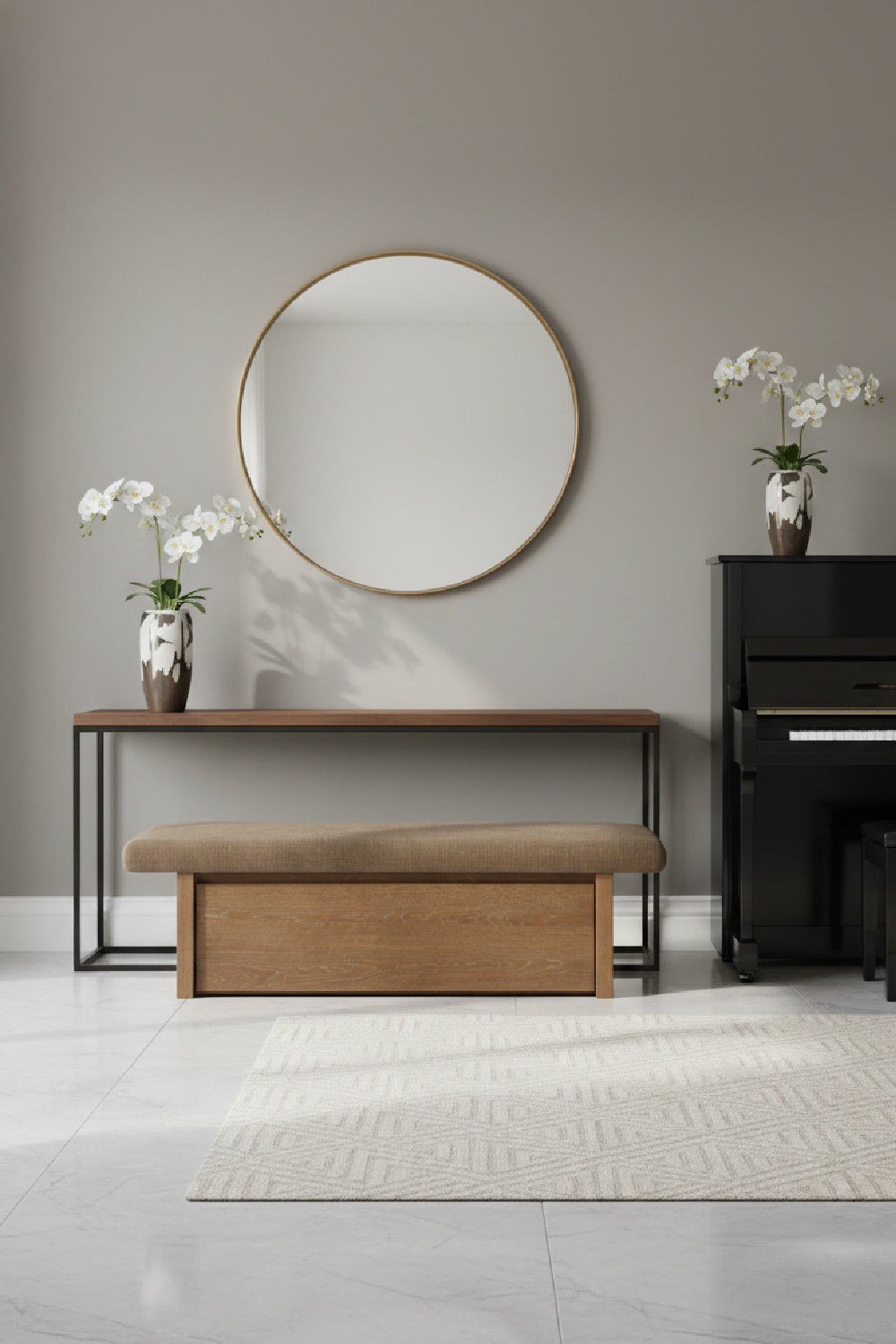 Modern European furniture - Chenille Storage Bench - www.oroa.com | Oroa.com