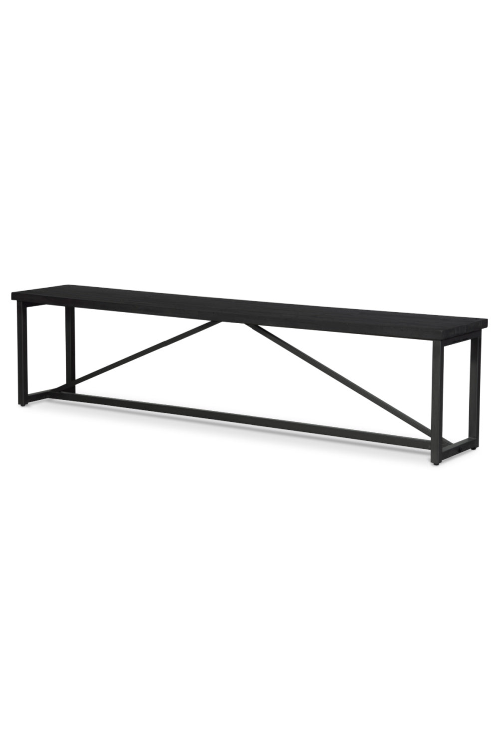 Modern European furniture - Black Pine Wood Bench - www.oroa.com | Oroa.com