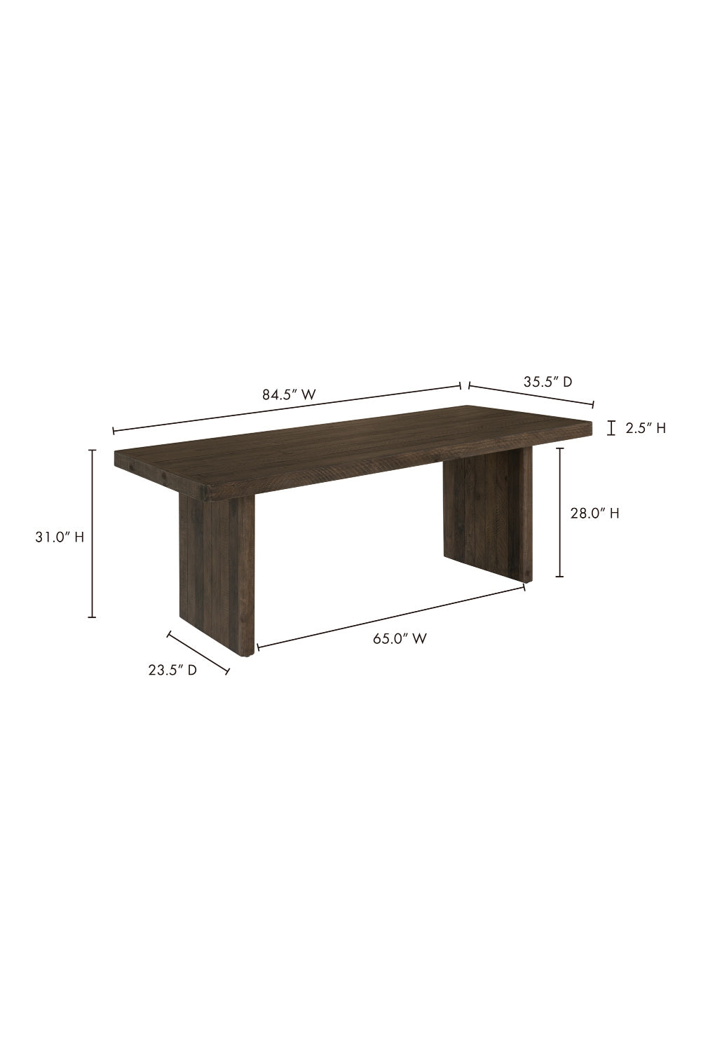Modern European furniture - Matte Pine Dining Table - www.oroa.com | Oroa.com
