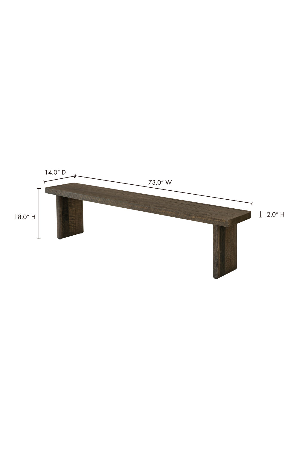 Modern European furniture - Mate Pine Dining Bench - www.oroa.com | Oroa.com