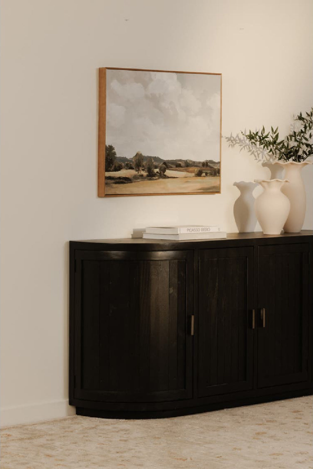 Modern European furniture - Pine Wood 4-Door Sideboard - www.oroa.com | Oroa.com