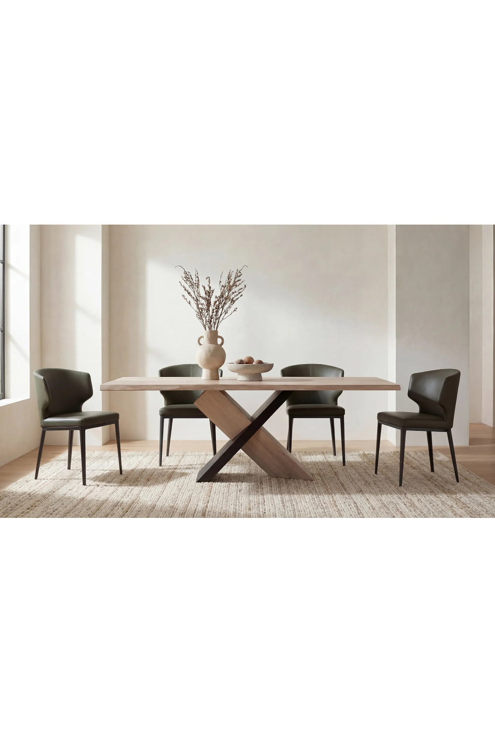 Modern European furniture - White Waxed Oak Dining Table - www.oroa.com | Oroa.com