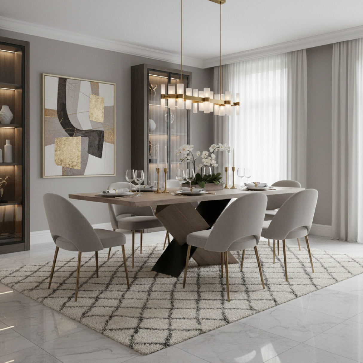 Modern European furniture - White Waxed Oak Dining Table - www.oroa.com | Oroa.com