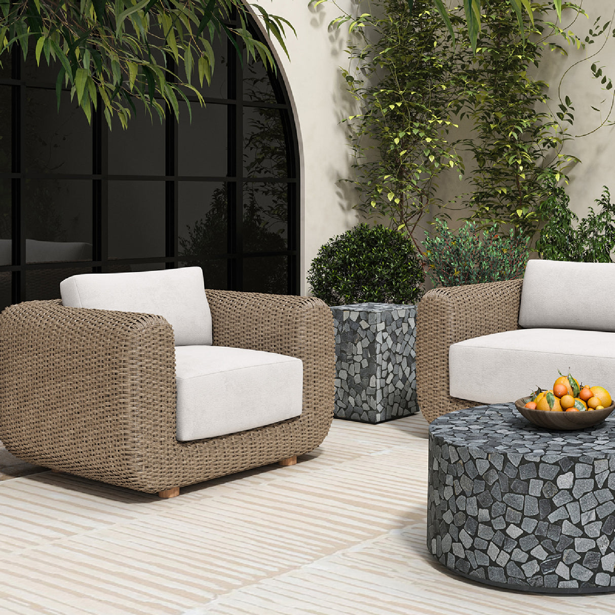 Modern European furniture - Wicker-Look Indoor/Outdoor Accent Chair - www.oroa.com | Oroa.com