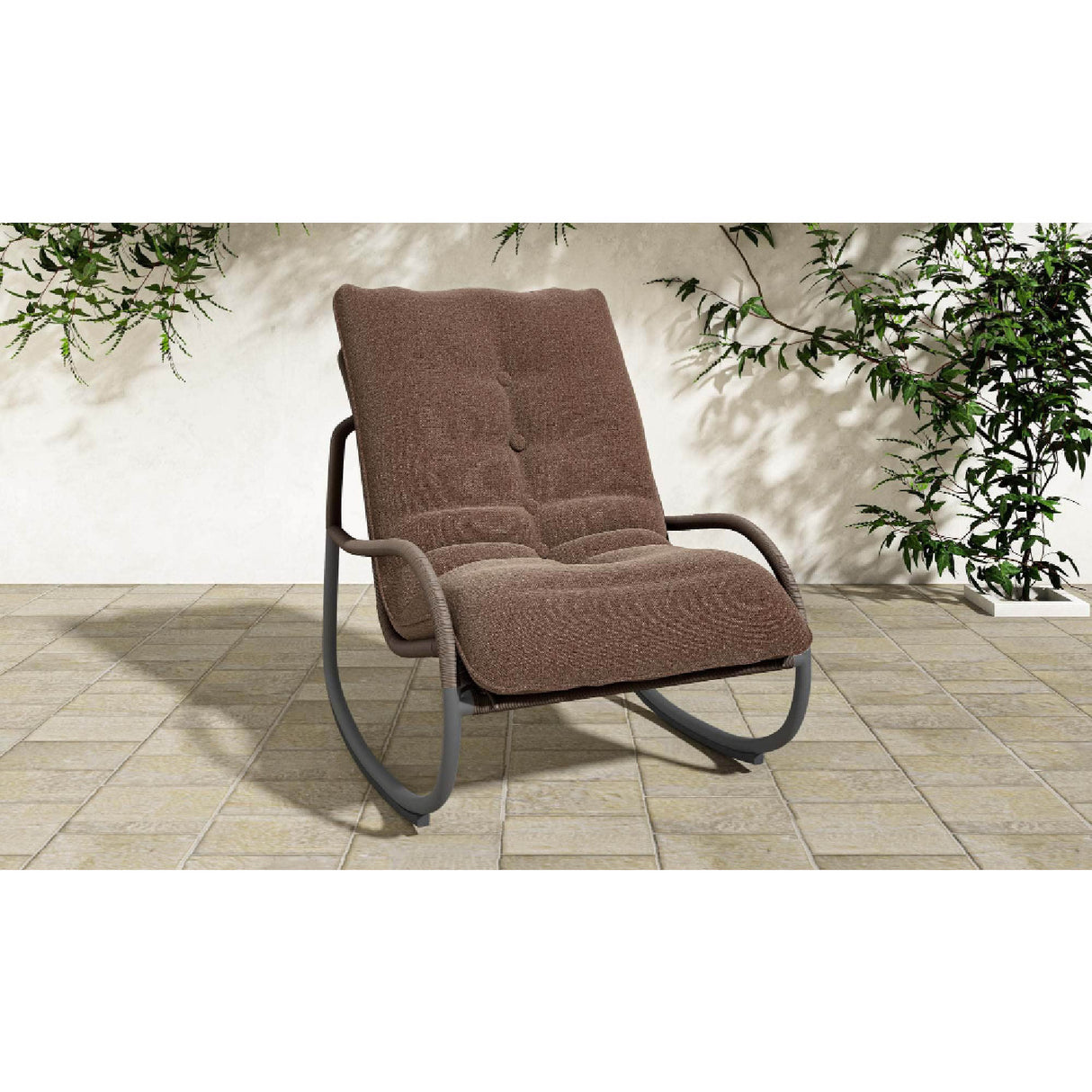 Modern European furniture - Minimalist Outdoor Wicker Rocking Chair - www.oroa.com | Oroa.com