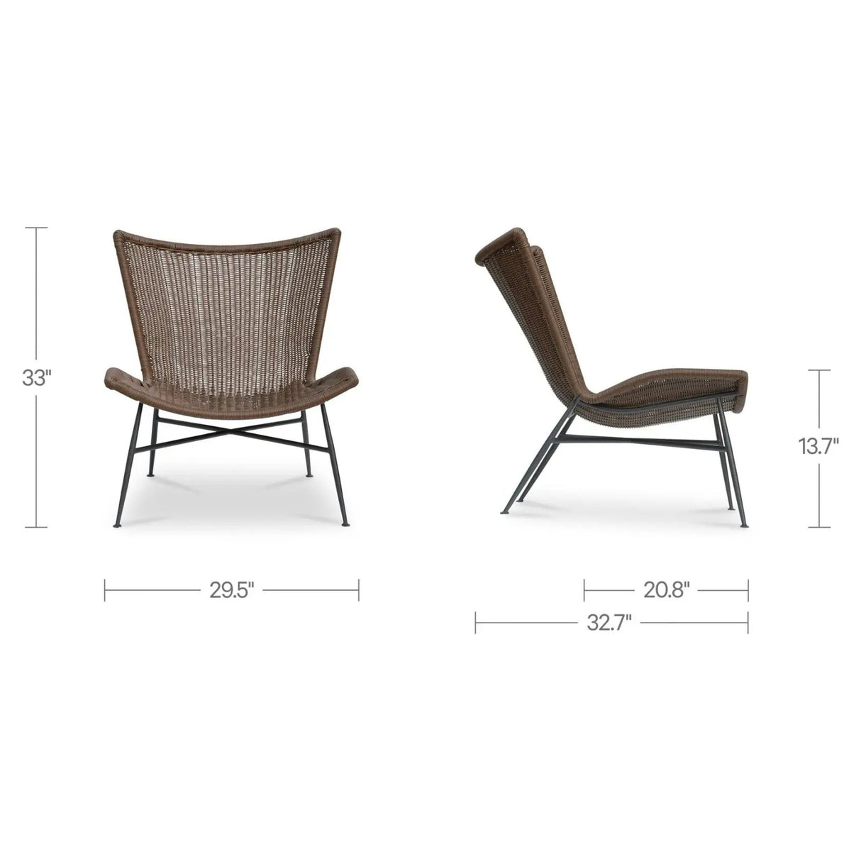 Modern European furniture - Brown Wicker Outdoor Accent Chair - www.oroa.com | Oroa.com