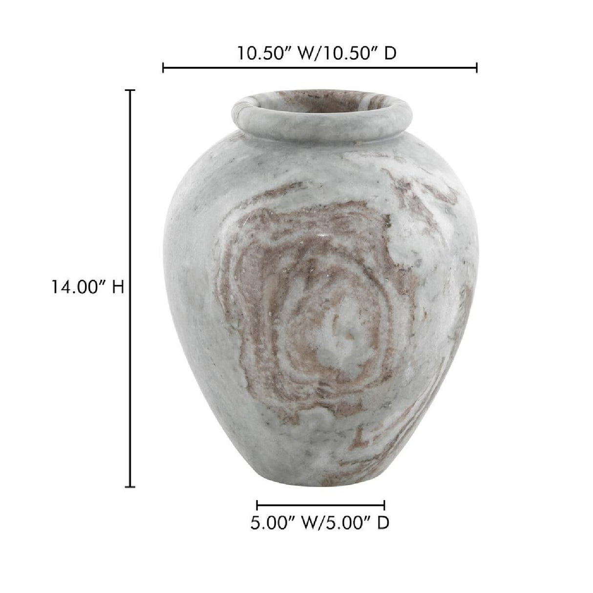 Modern European furniture - Torrento Marble Vase - www.oroa.com | Oroa.com