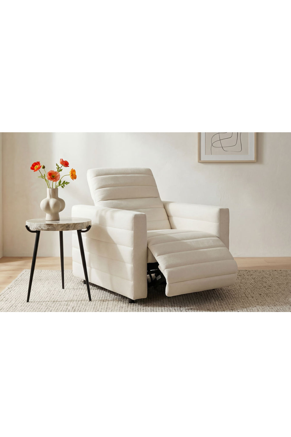 Modern European furniture - Channeled Recliner Lounge Chair - www.oroa.com | Oroa.com