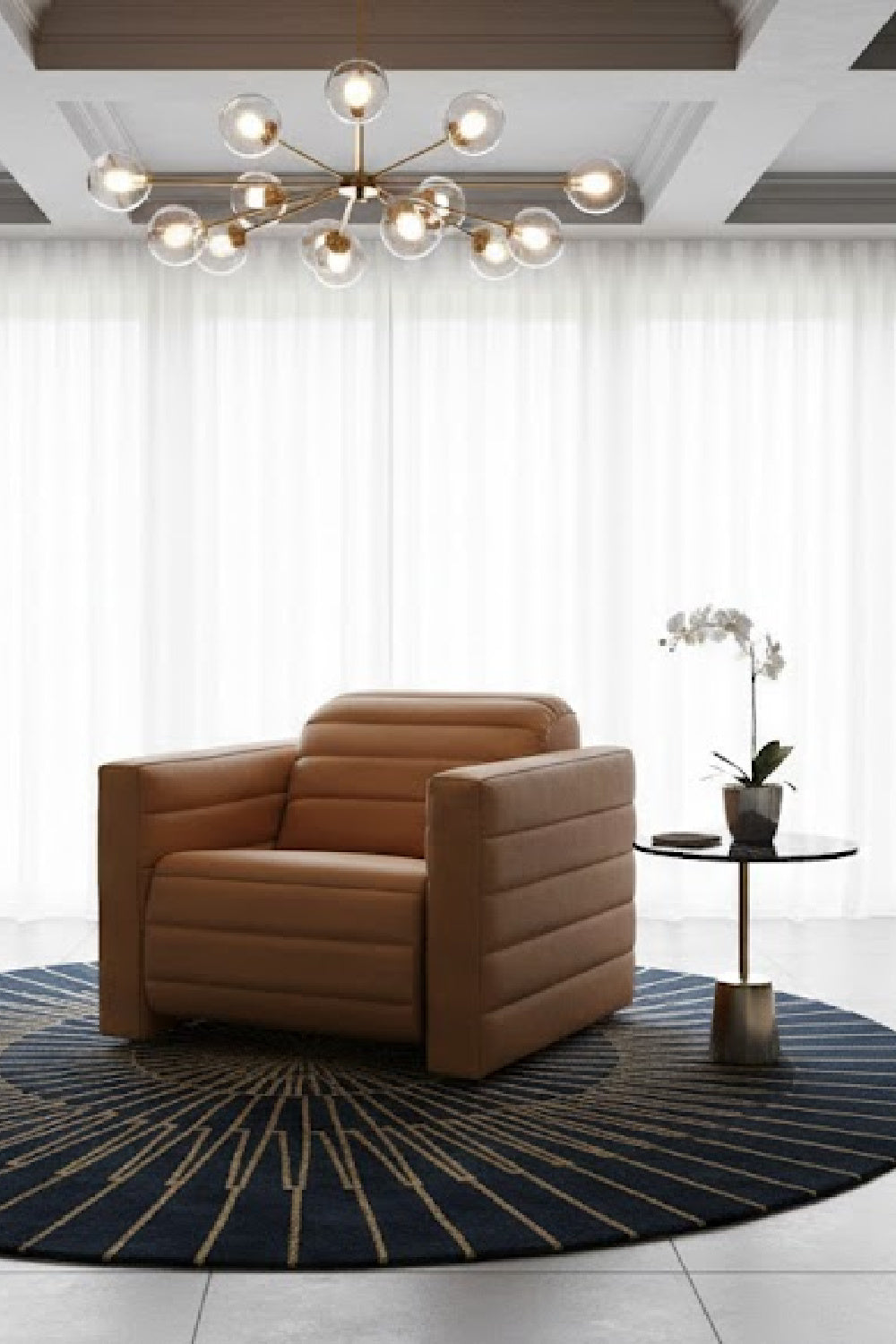Modern European furniture - Channeled Recliner Lounge Chair - www.oroa.com | Oroa.com