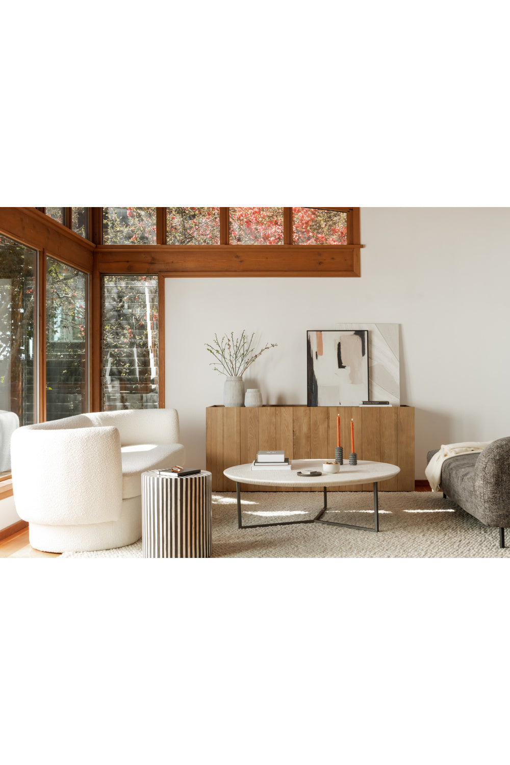 Modern European furniture - Black & White Patterned Side Table - www.oroa.com | Oroa.com