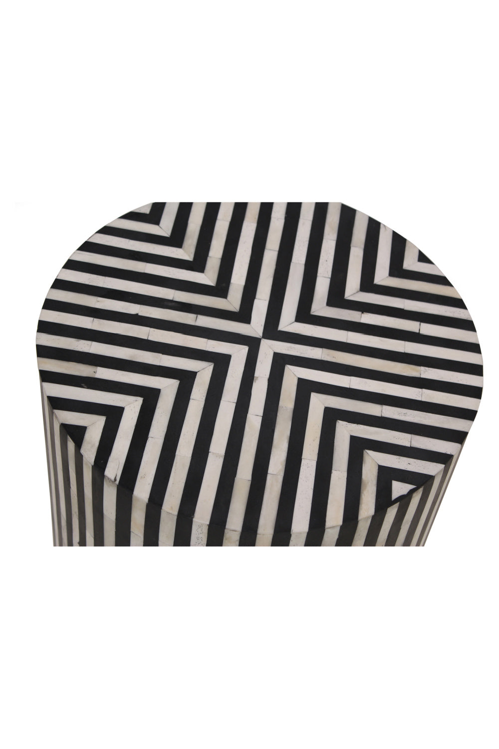 Modern European furniture - Black & White Patterned Side Table - www.oroa.com | Oroa.com
