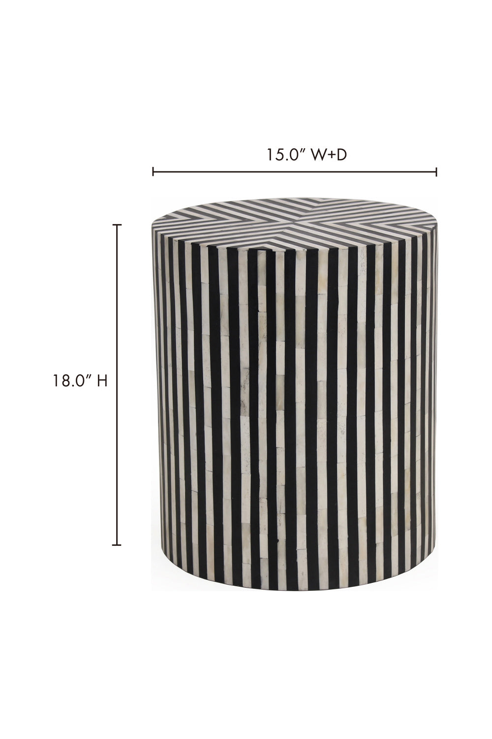 Modern European furniture - Black & White Patterned Side Table - www.oroa.com | Oroa.com