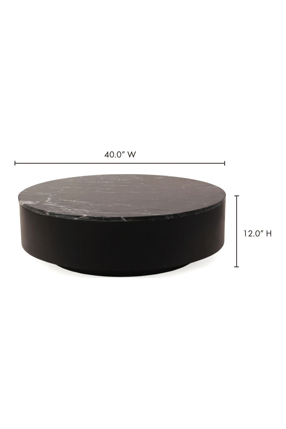 Modern European furniture - Black Marble Round Coffee Table - www.oroa.com | Oroa.com