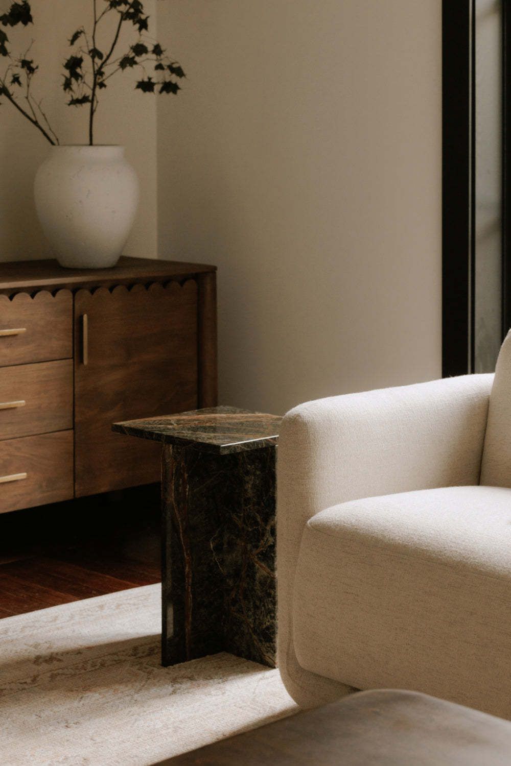Modern European furniture - Scalloped Edge 3-Drawer Sideboard - www.oroa.com | Oroa.com