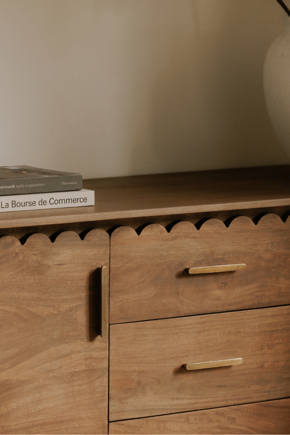 Modern European furniture - Scalloped Edge 3-Drawer Sideboard - www.oroa.com | Oroa.com