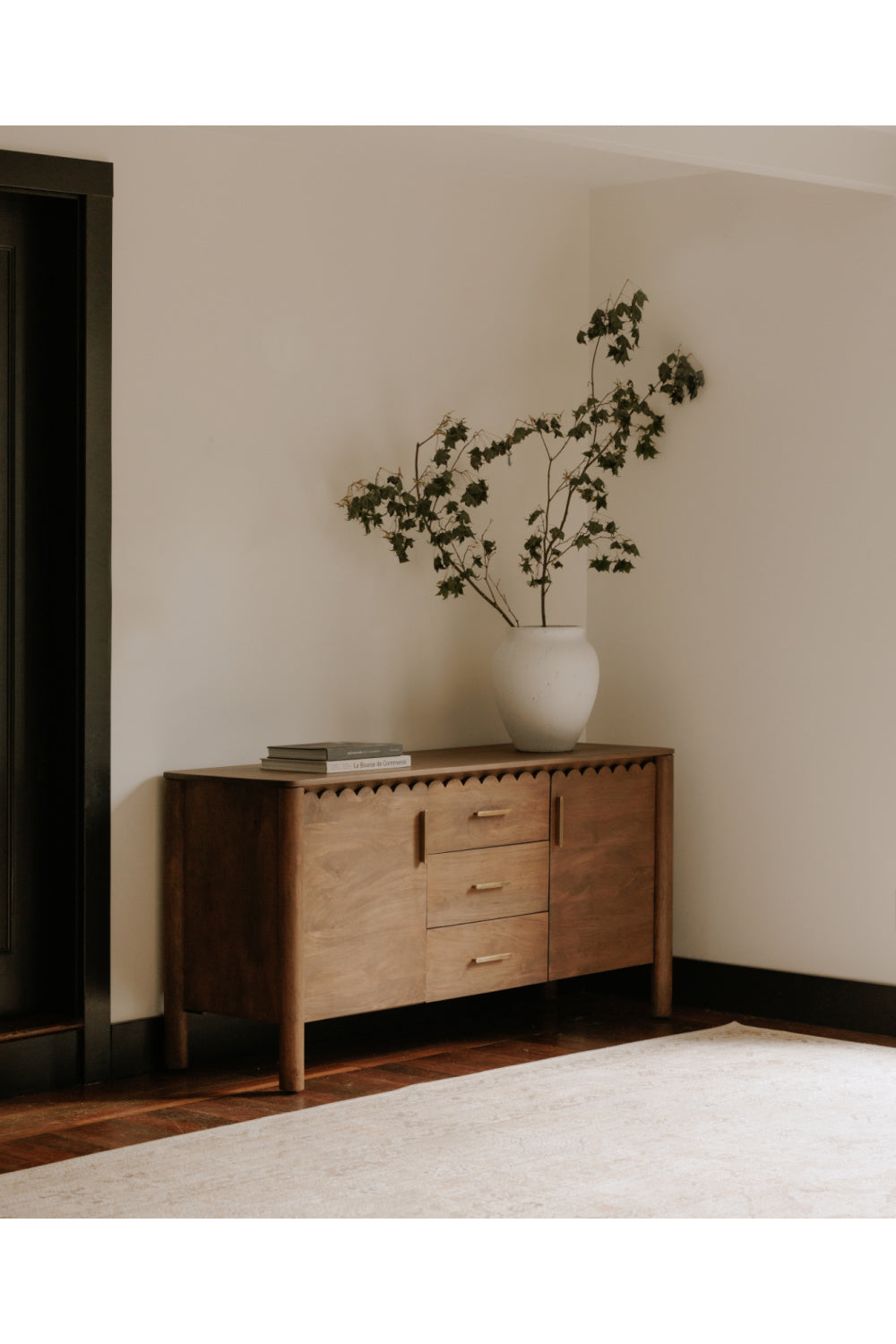 Modern European furniture - Scalloped Edge 3-Drawer Sideboard - www.oroa.com | Oroa.com