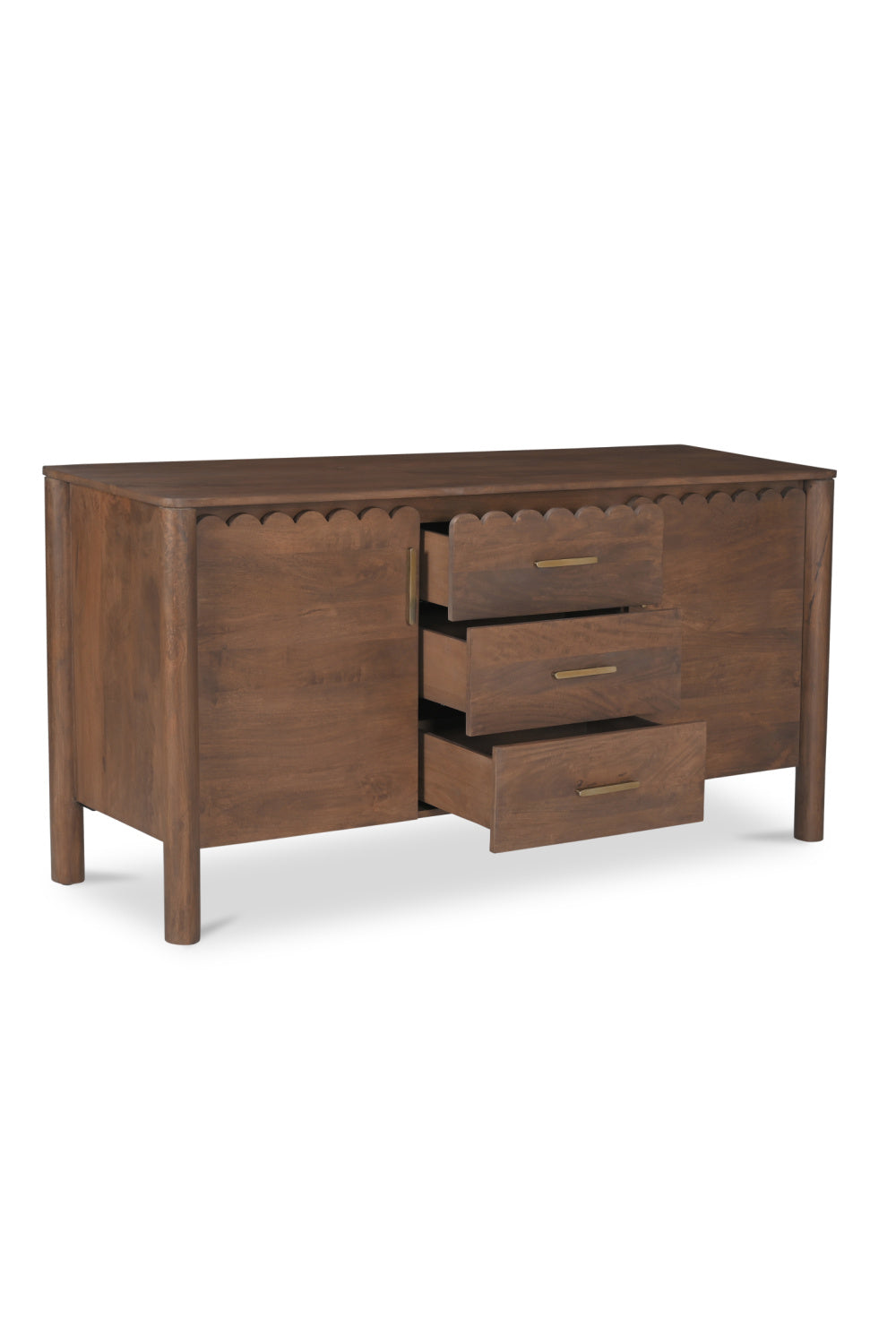 Modern European furniture - Scalloped Edge 3-Drawer Sideboard - www.oroa.com | Oroa.com