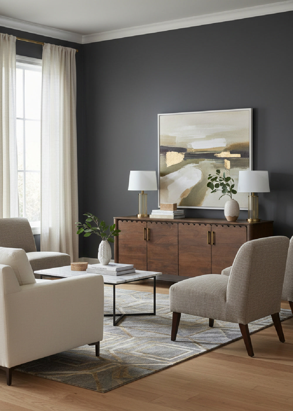 Modern European furniture - Scalloped Edge 4-Door Sideboard - www.oroa.com | Oroa.com
