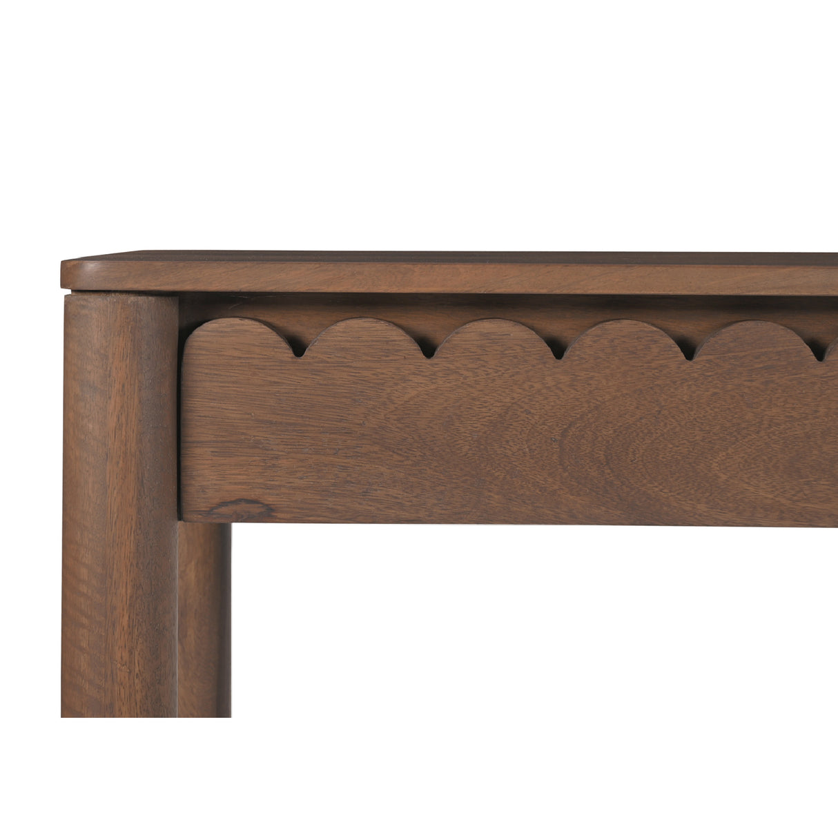 Modern European furniture - Wooden Scalloped 2-Drawer Console Table - www.oroa.com | Oroa.com