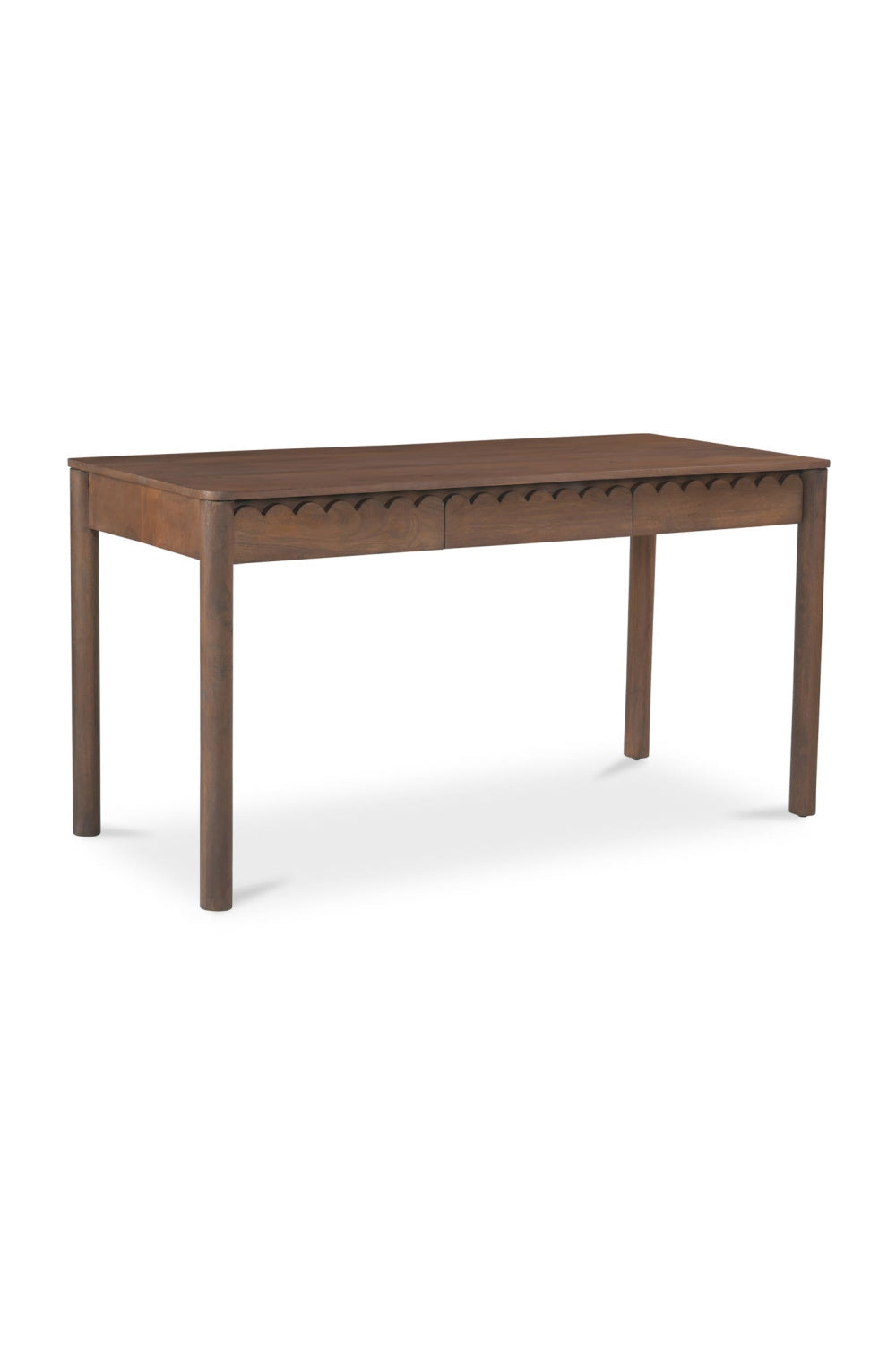 Modern European furniture - Scalloped Edge Wooden 3-Drawer Desk - www.oroa.com | Oroa.com