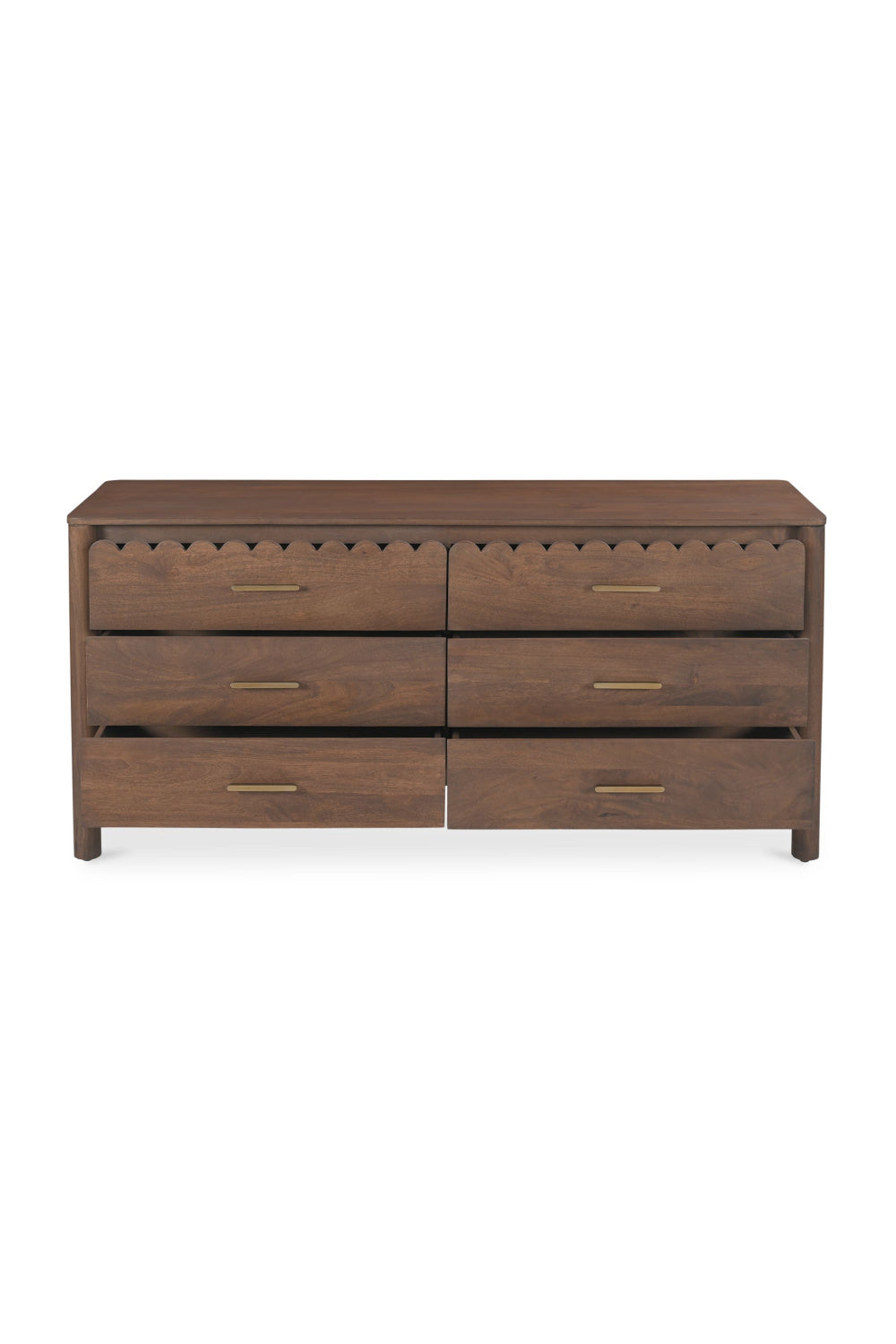 Modern European furniture - Scalloped Edge Wooden 6-Drawer Dresser - www.oroa.com | Oroa.com
