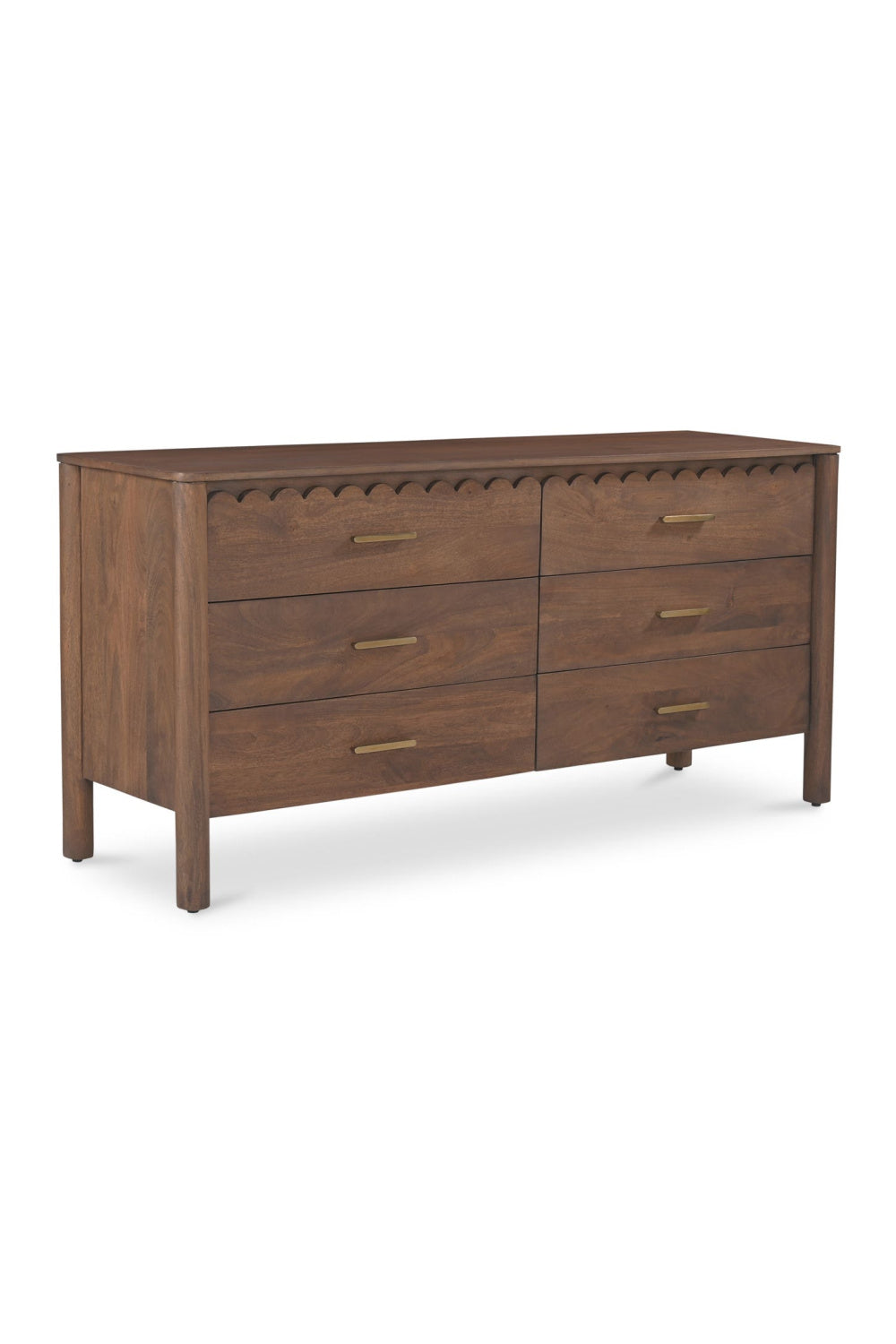 Modern European furniture - Scalloped Edge Wooden 6-Drawer Dresser - www.oroa.com | Oroa.com