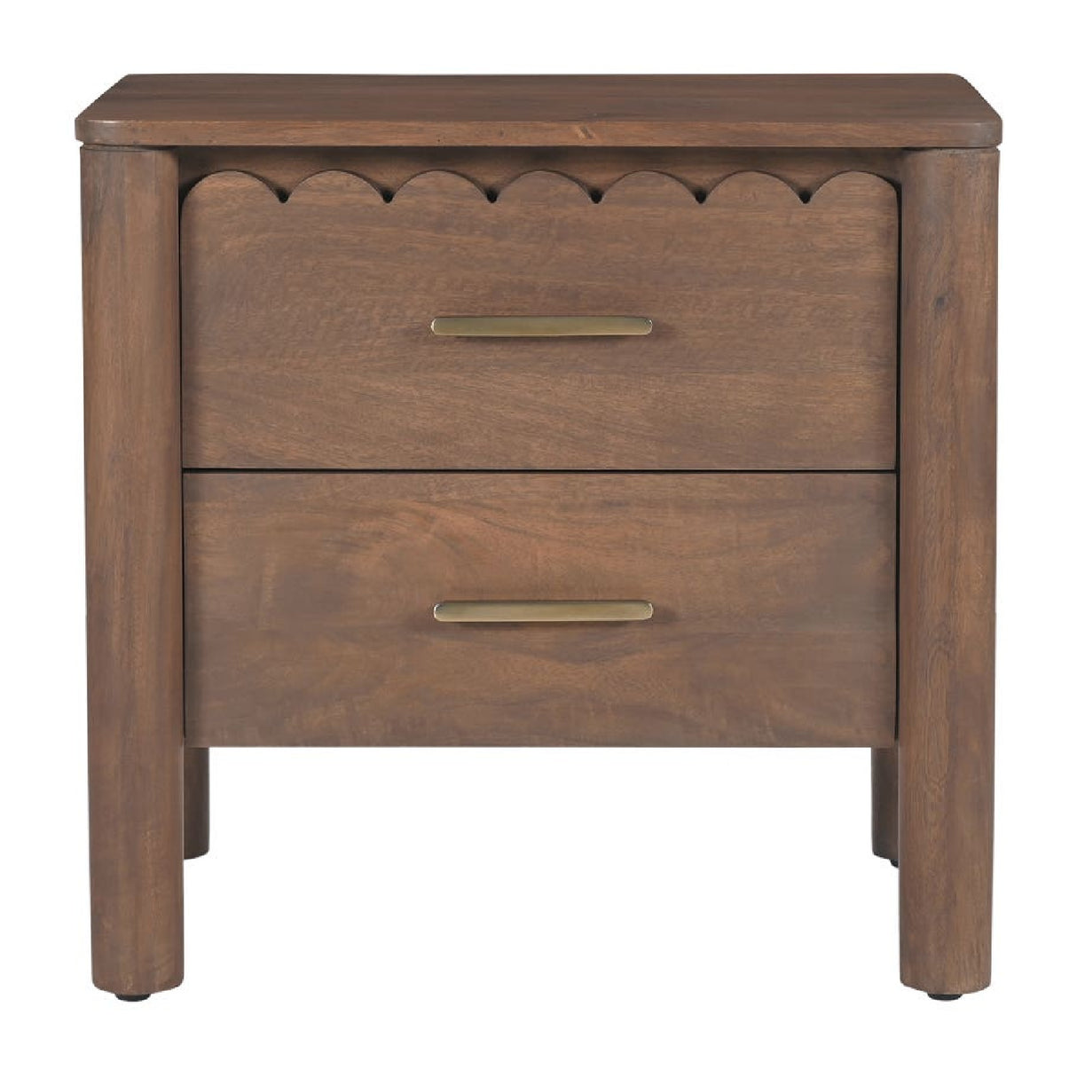 Modern European furniture - Scalloped-Edge 2-Drawer Nightstand - www.oroa.com | Oroa.com