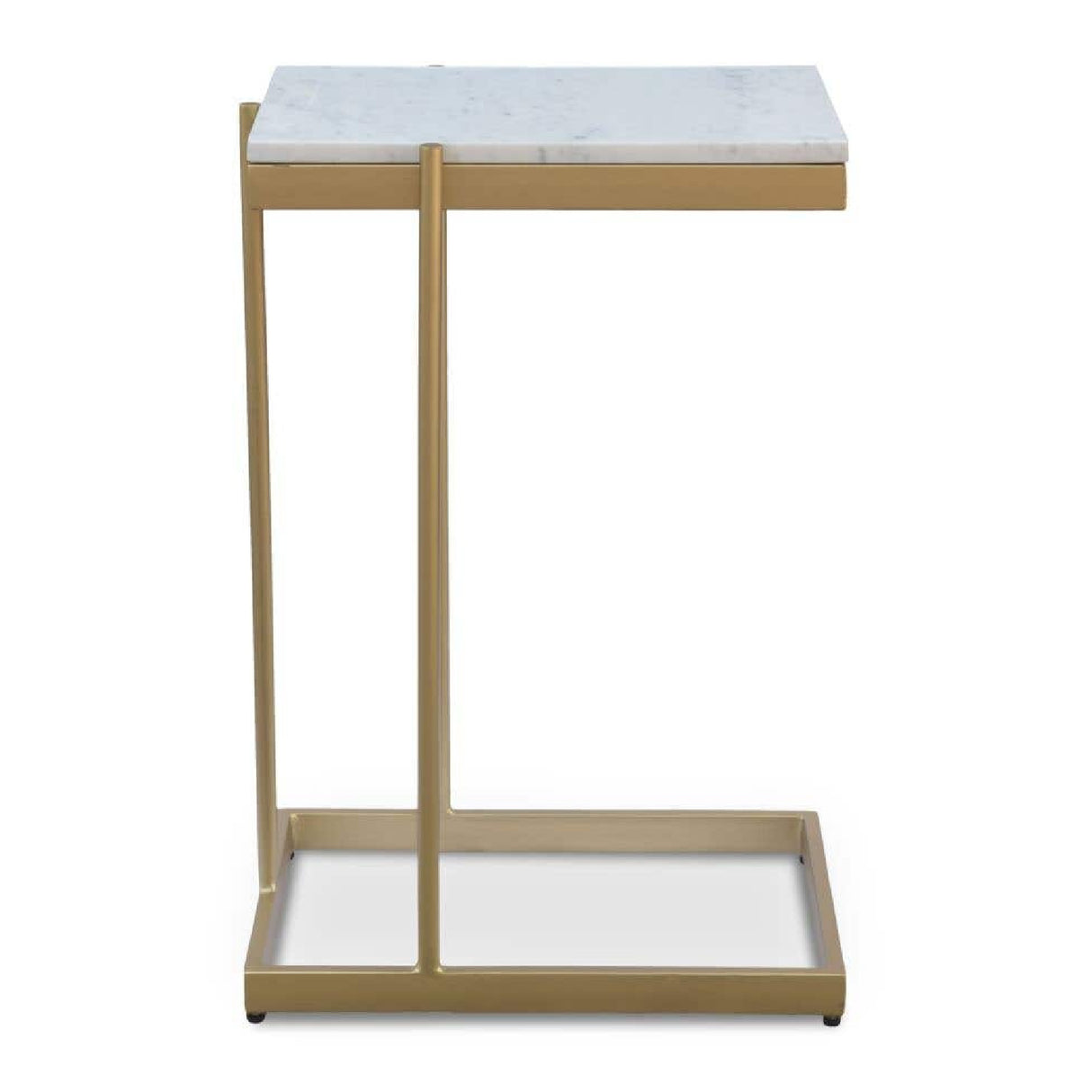 Modern European furniture - Gold-Framed Marble Side Table - www.oroa.com | Oroa.com