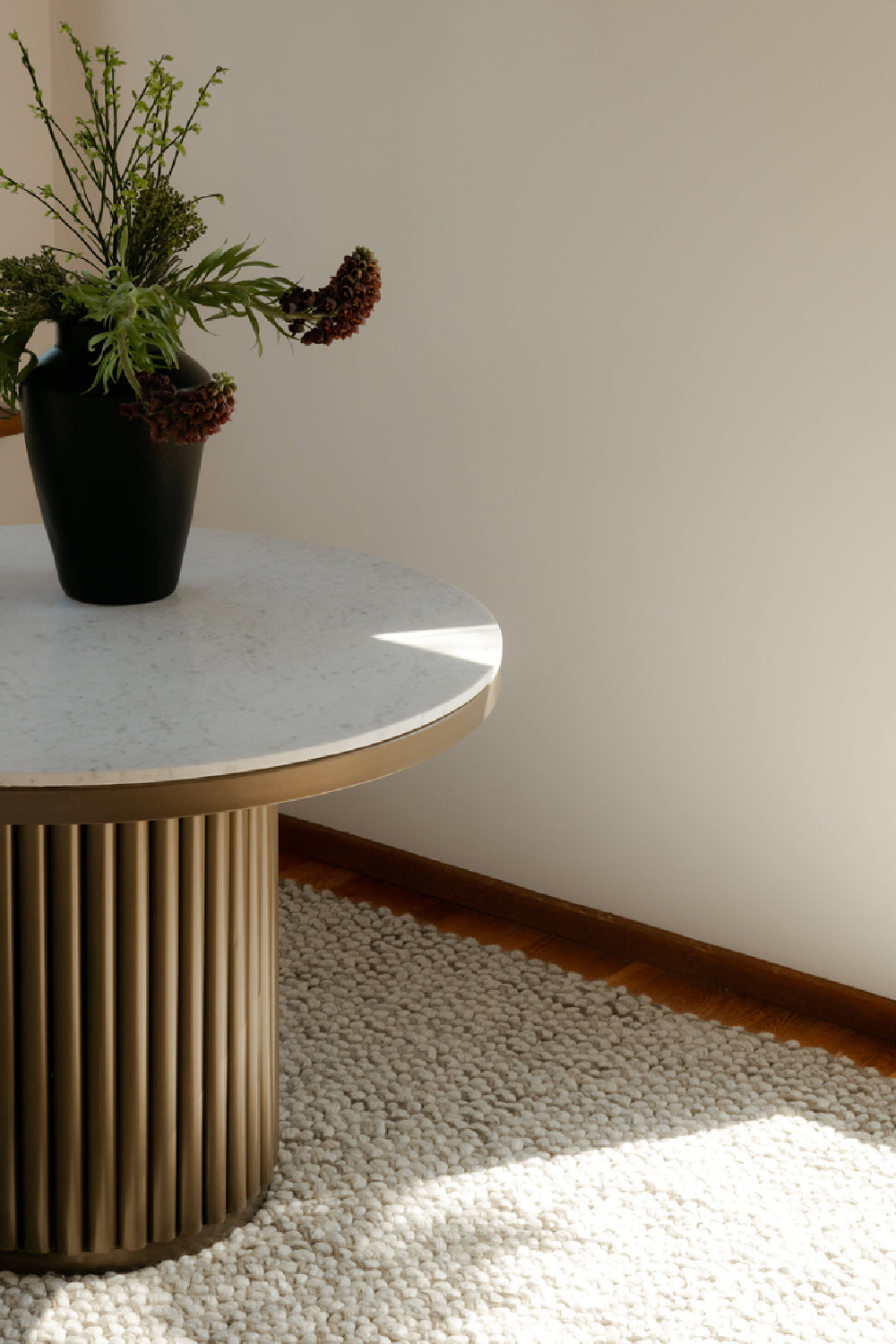 Modern European furniture - Pillar Base Marble Dining Table - www.oroa.com | Oroa.com